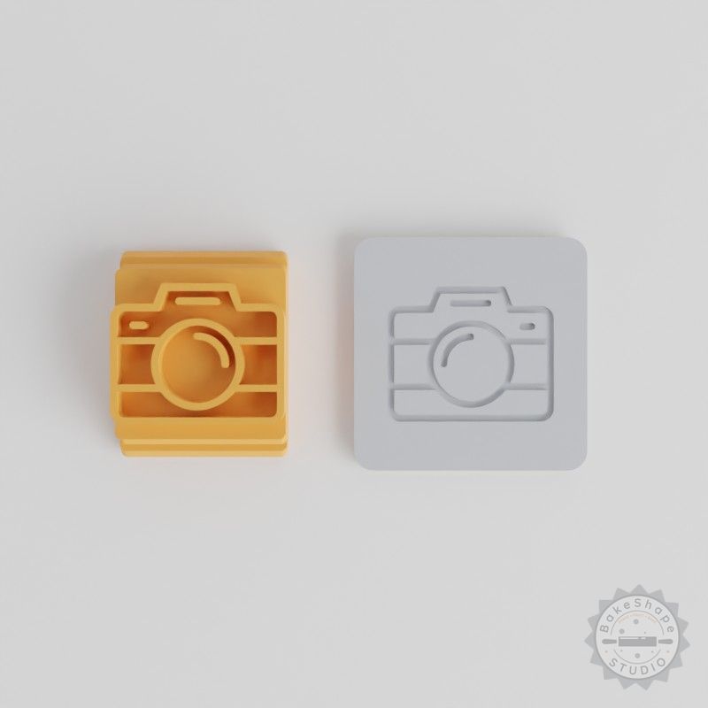 Camera Stamp Tile Set, 5 Motif Sizes for Clay, Cookies, Fondant, Image or Photo Design