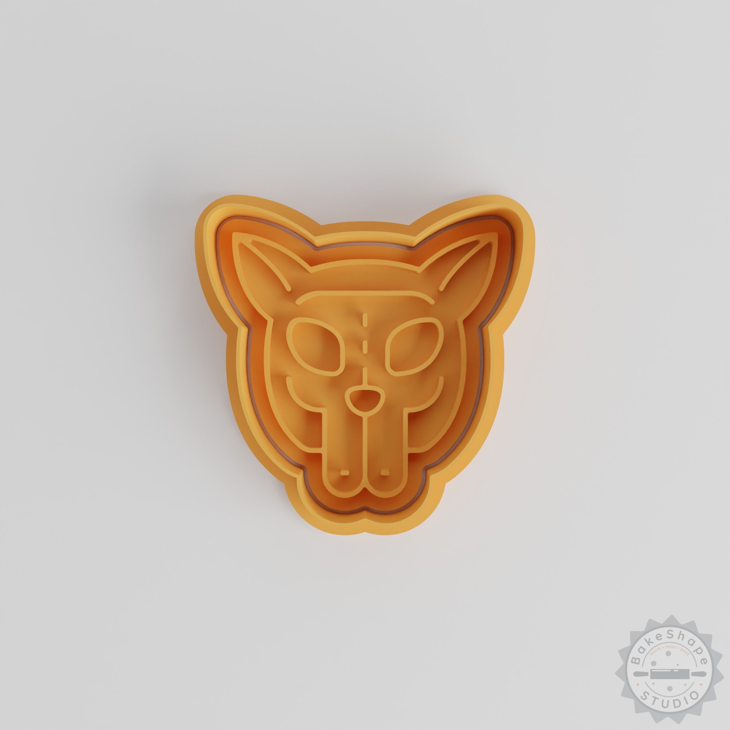 Cat Shape Cutter and Stamp Set, Day of the Dead Cookie Stamps, Festive Feline Baking Tools, 6 Pieces