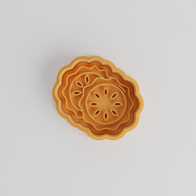 Pie Shape Cutter & Stamp Set, Cookie & Fondant Designs, 6 Pieces, 3 Sizes