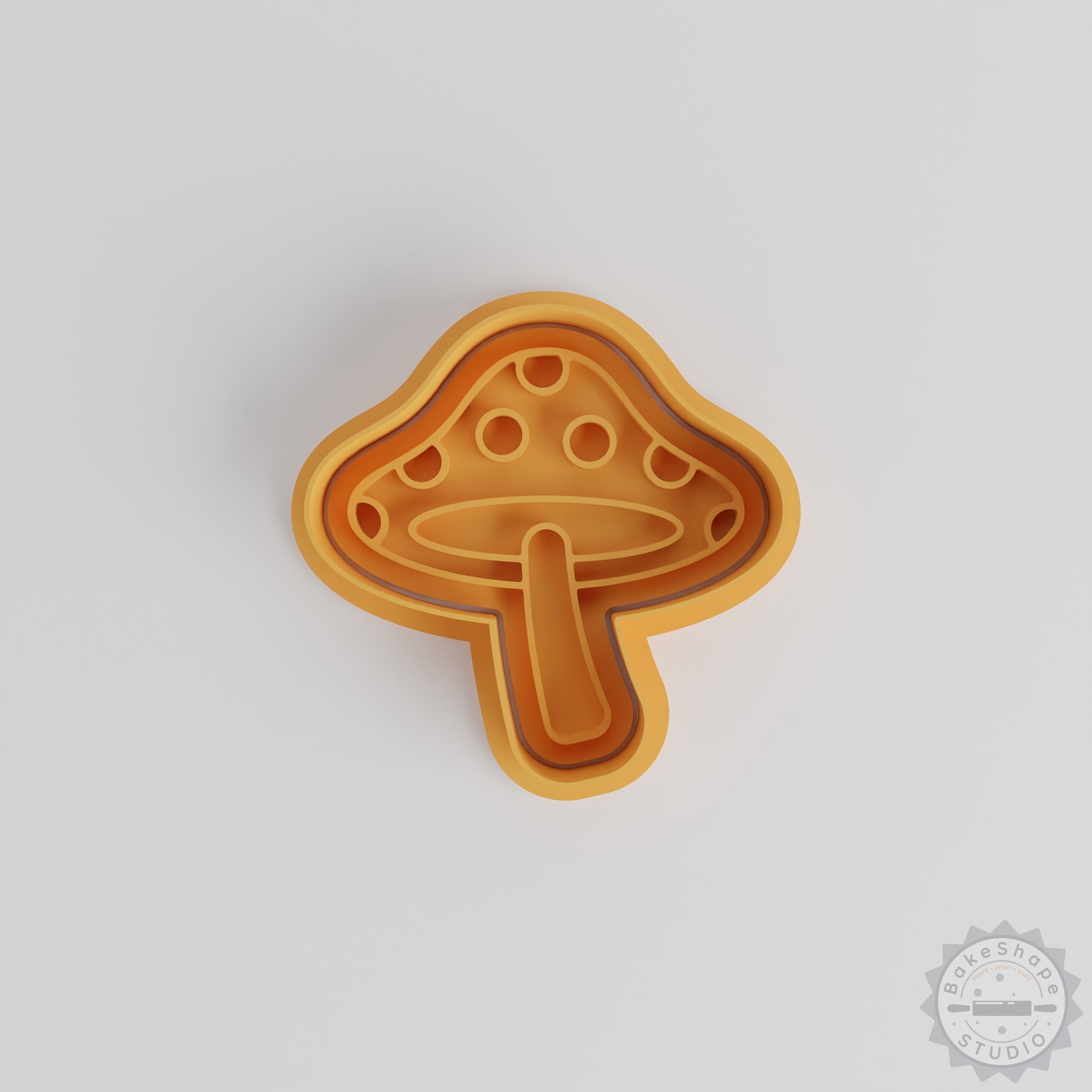 Scary Mushroom Shape Cutter & Stamp Set, 6-Piece, Perfect for Cookies, Fondant, 3 Sizes