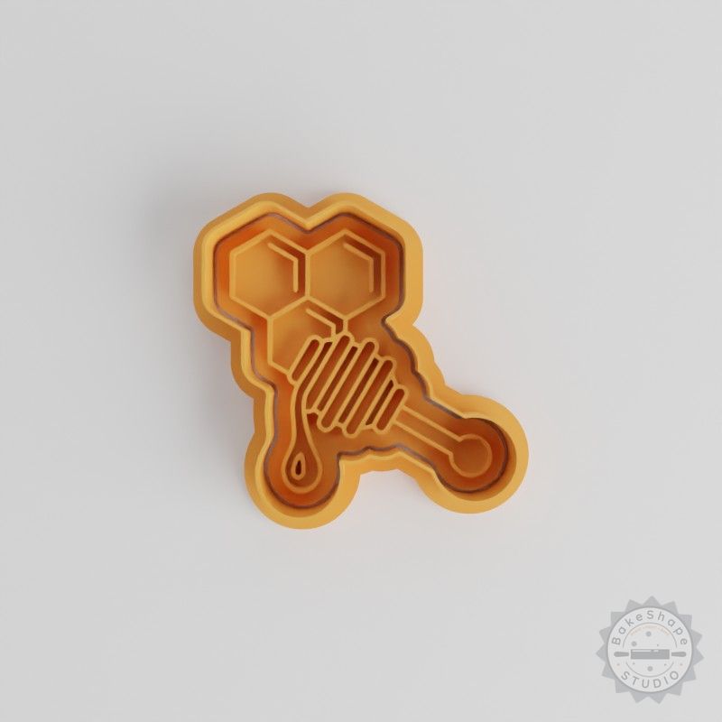 Honey Wand Cookie Cutter Set with Stamp, 6-Piece Fondant Cutter, S/M/L Apiary Tool