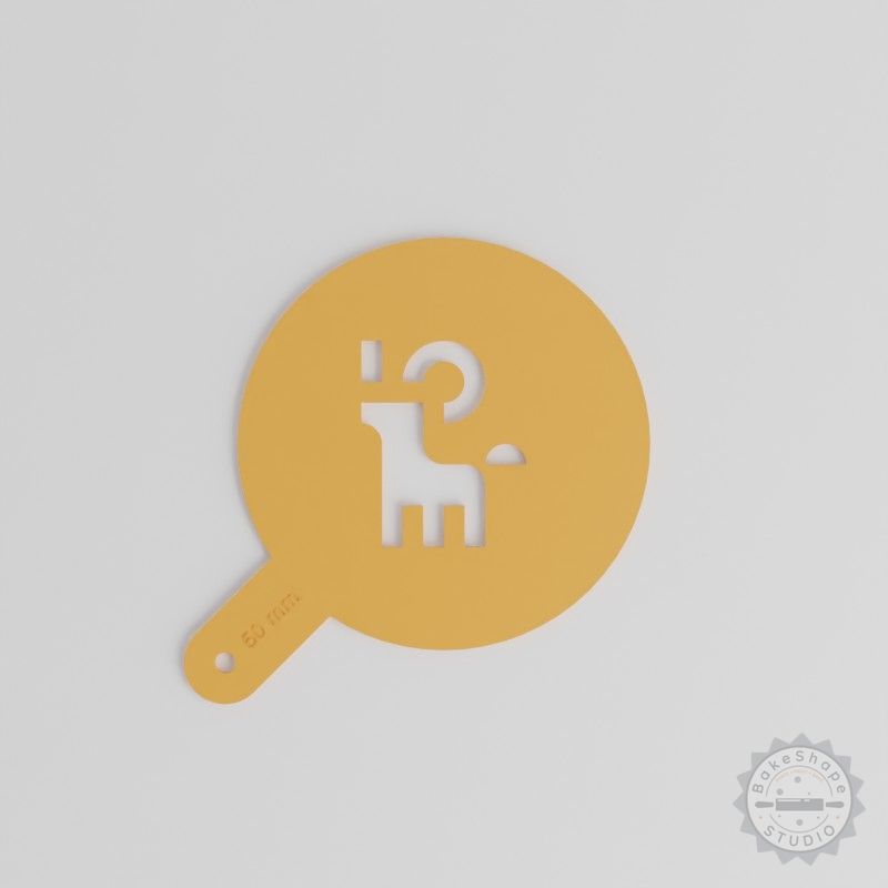 Goat Art Stencil Set, 5 Piece, Latte and Decor, Compatible with Cocoa, Sugar, Paint