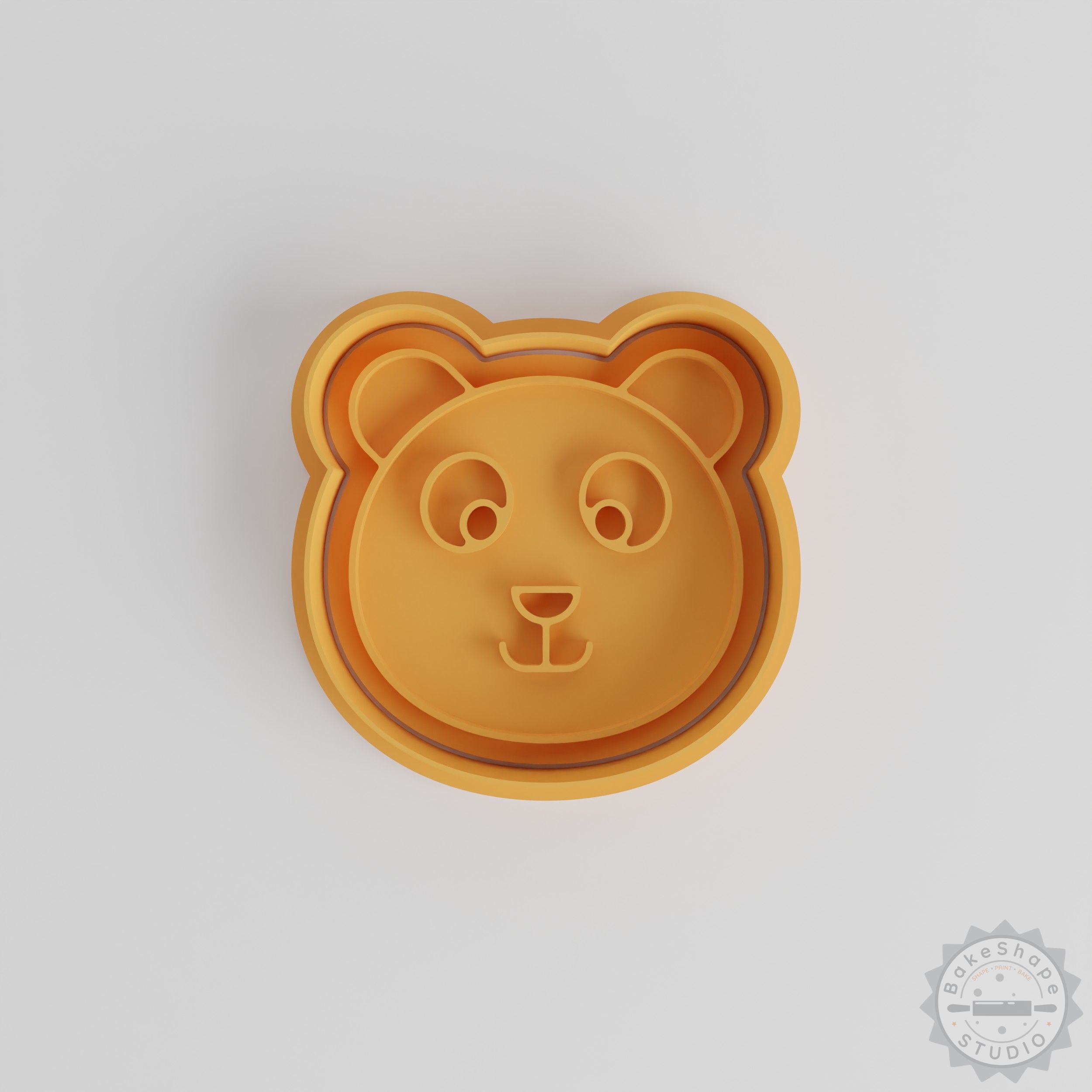 Panda Cookie Cutter and Stamp Set, 6 Pieces, Animal Shape Molds for Fondant and Baking
