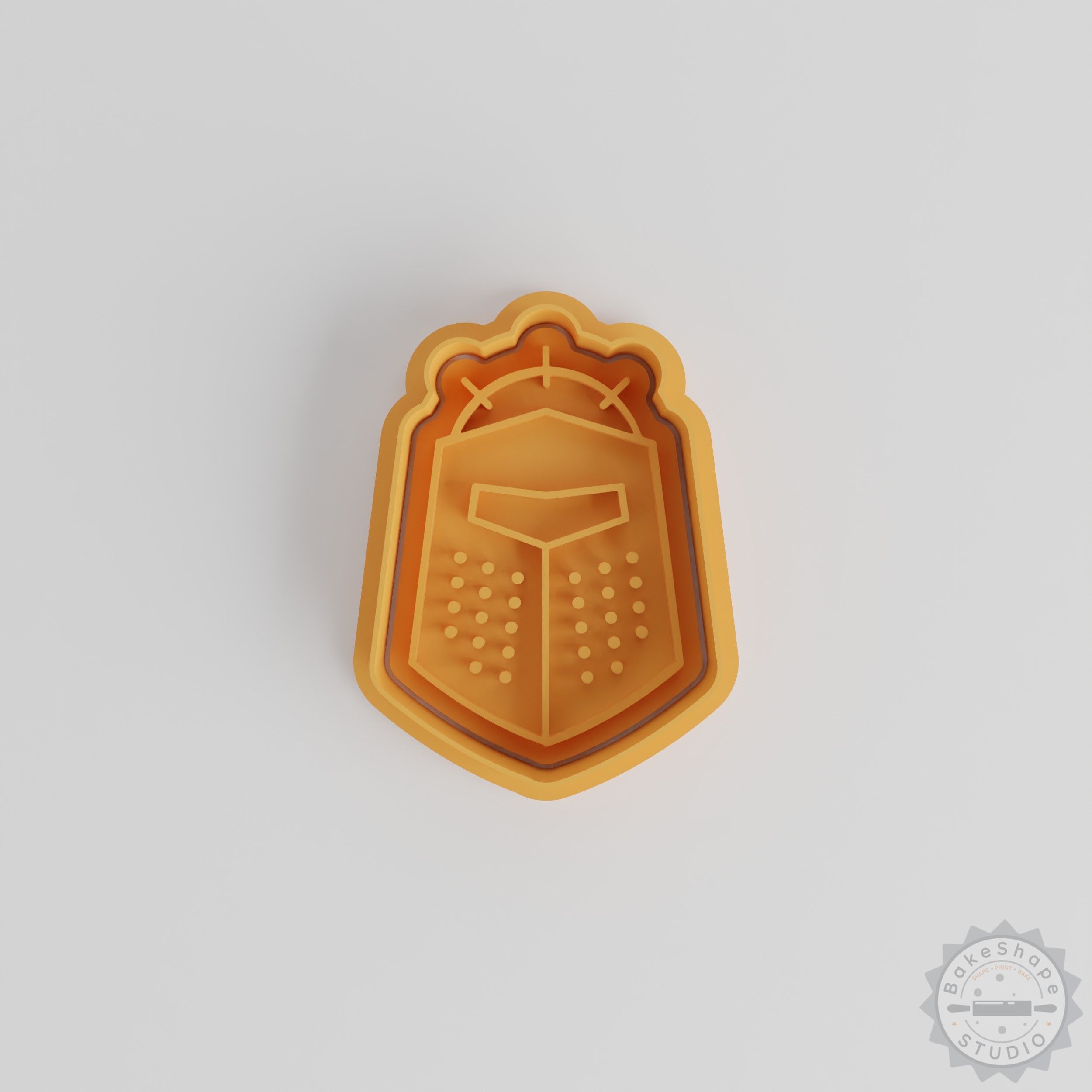 Medieval Helmet Cookie Cutter and Stamp Set, 6-Piece, Perfect for Cookies, Fondant, Ancient Guard, Battle Protector