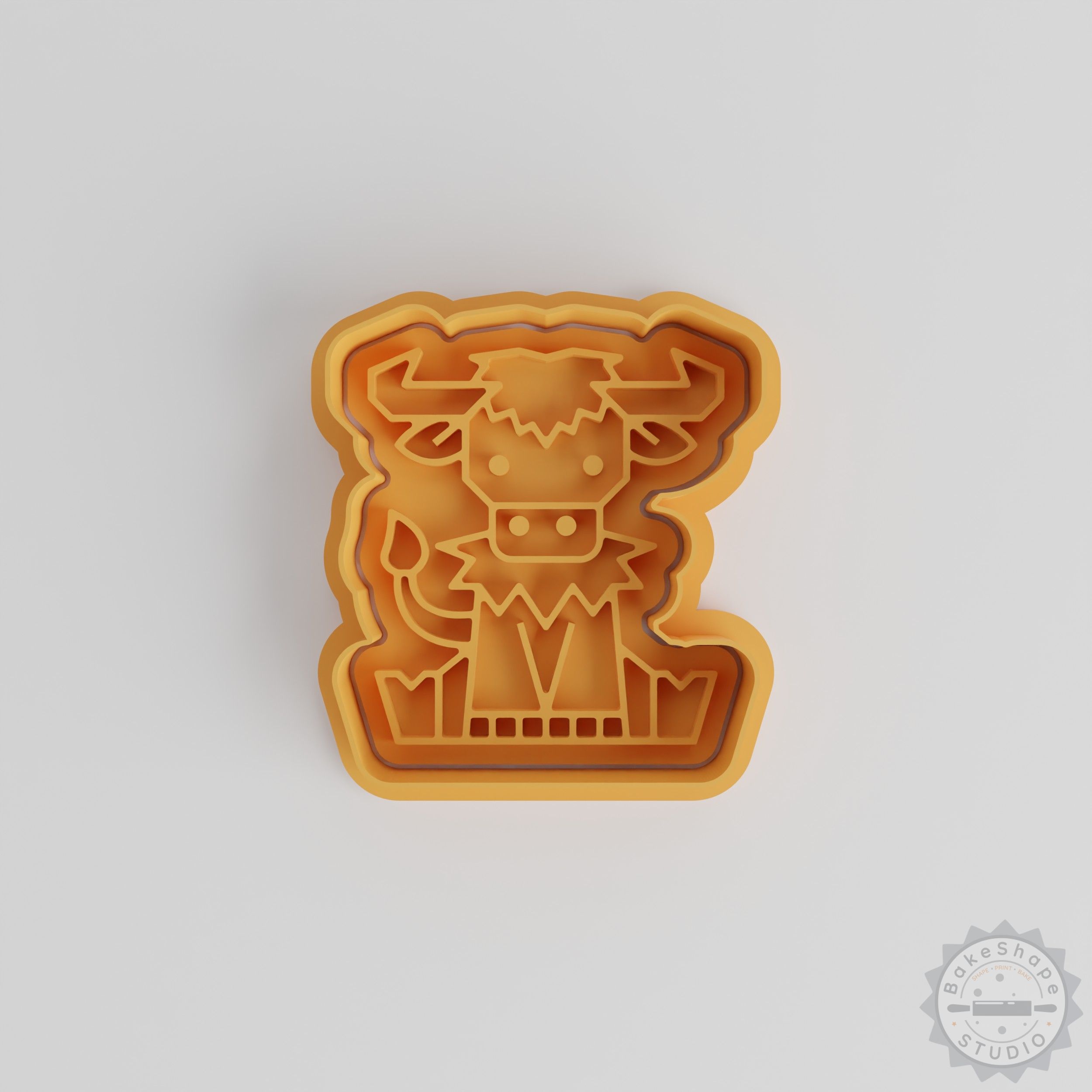 Bison Cookie Cutters and Stamps Set, Wildlife Animal Shapes, 6 Pieces in S/M/L Sizes, Perfect for Fondant