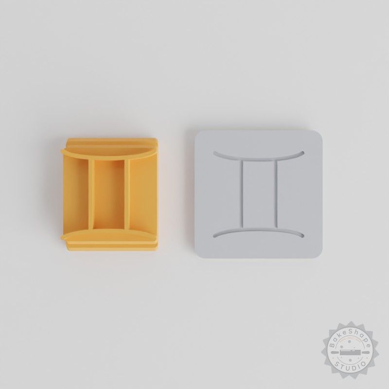 Gemini Stamp Tile Set, 5 Sizes, Perfect for Clay and Fondant, Zodiac Stars and Symbol Design