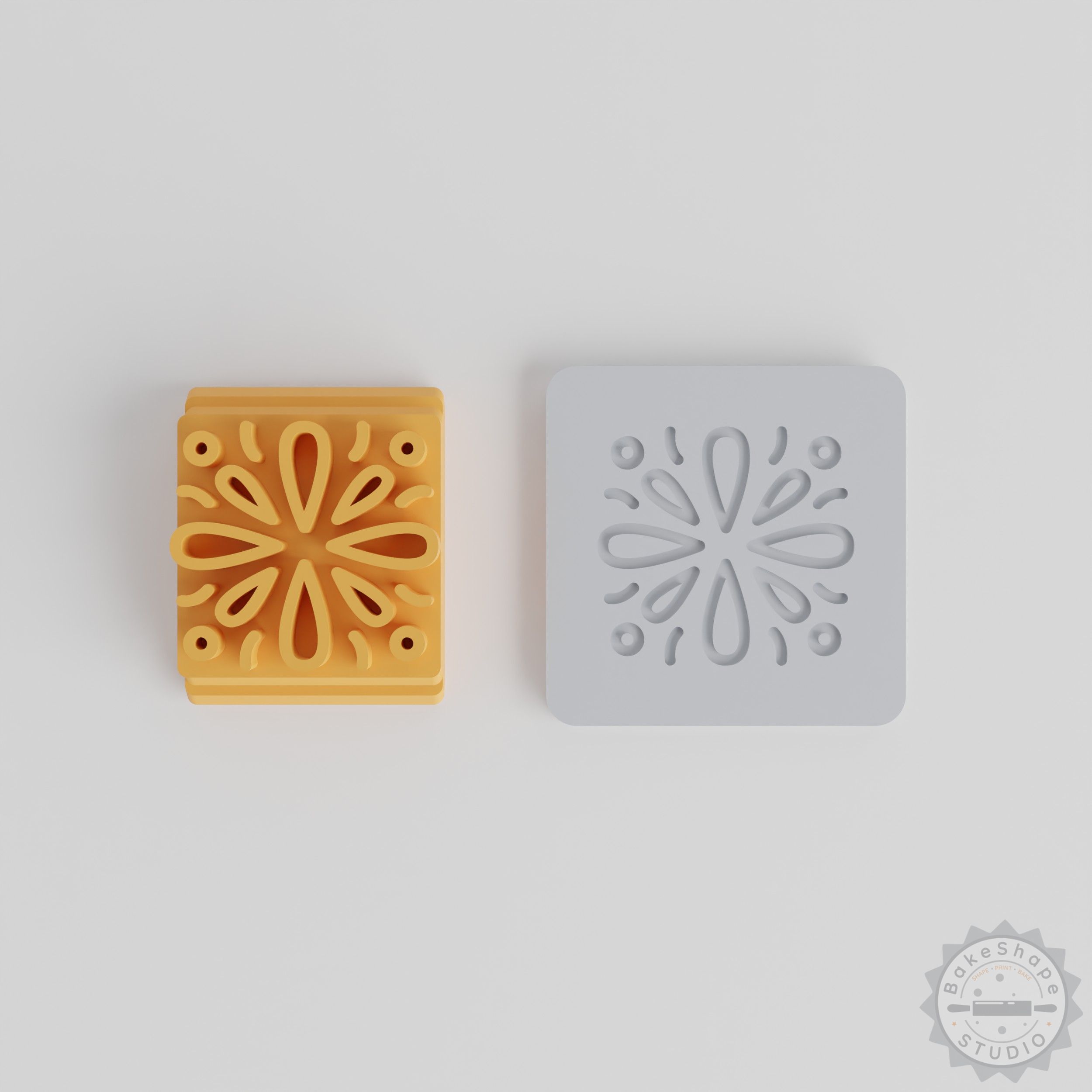 Fireworks Stamp Tile Set, 5-Piece, Celebration Motifs, 5 Sizes for Clay, Cookies, Fondant Crafting