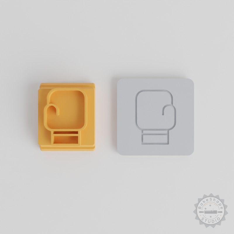Boxing Glove Stamp Tile Set, 5 Sizes for Clay, Cookies & Fondant Crafting
