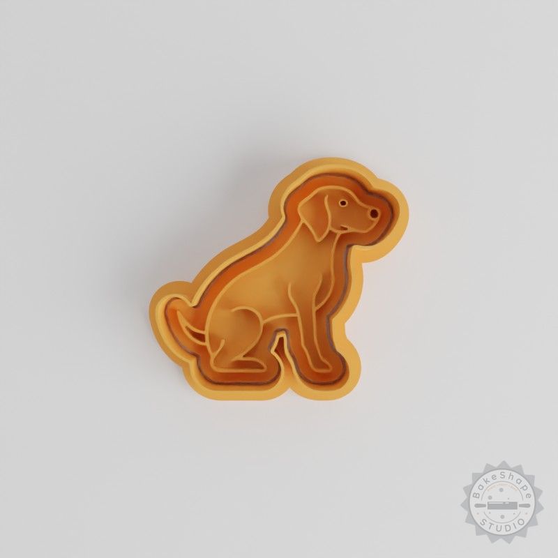 Weimaraner Cookie Cutter Set, Dog Shape Stamp, Fondant Tool, Silver Grey Dog Design, S/M/L Sizes, 6-Piece