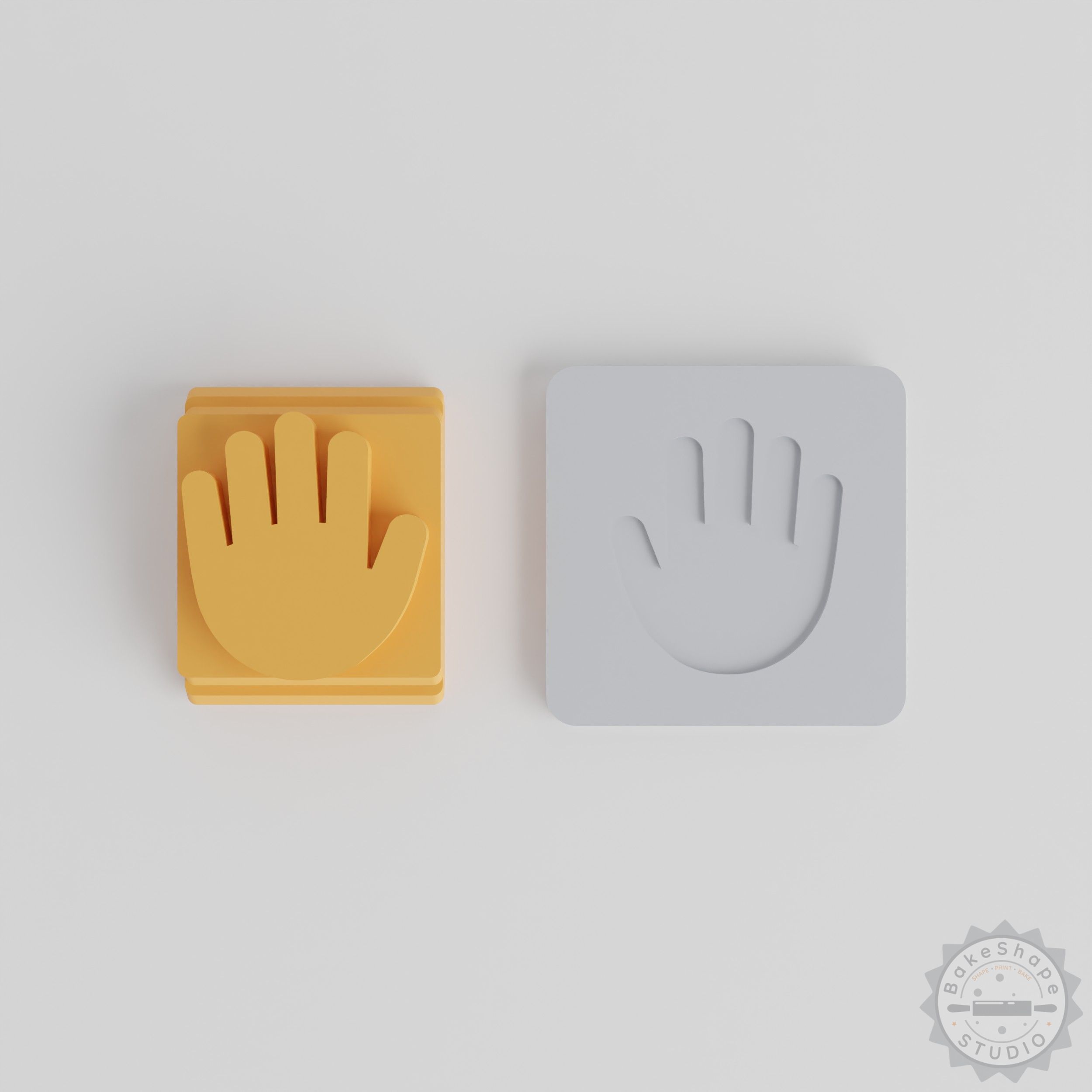 Hand Stamp Tile Set, 5 Motif Sizes for Clay, Cookies, Fondant, Greeting Palm Designs