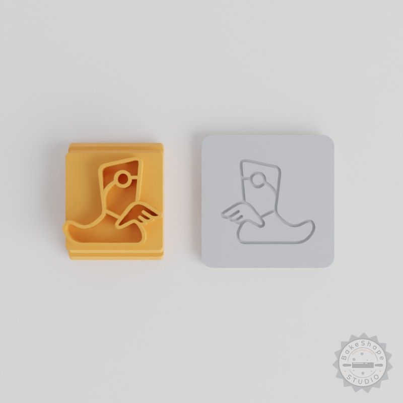 Magic Boot Stamp Set for Clay and Cookie Designs, 5 Sizes, Fantasy and Fairy-Tale Motif