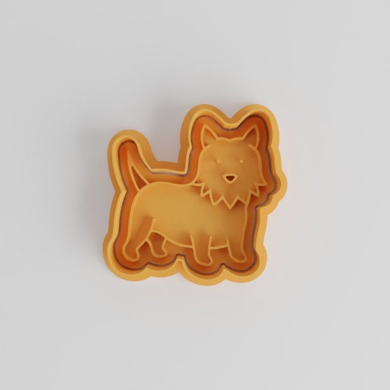 Westie Dog Cookie Fondant Cutter Stamp Set, 3 Sizes S/M/L, 6-Piece West Highland White Terrier Design