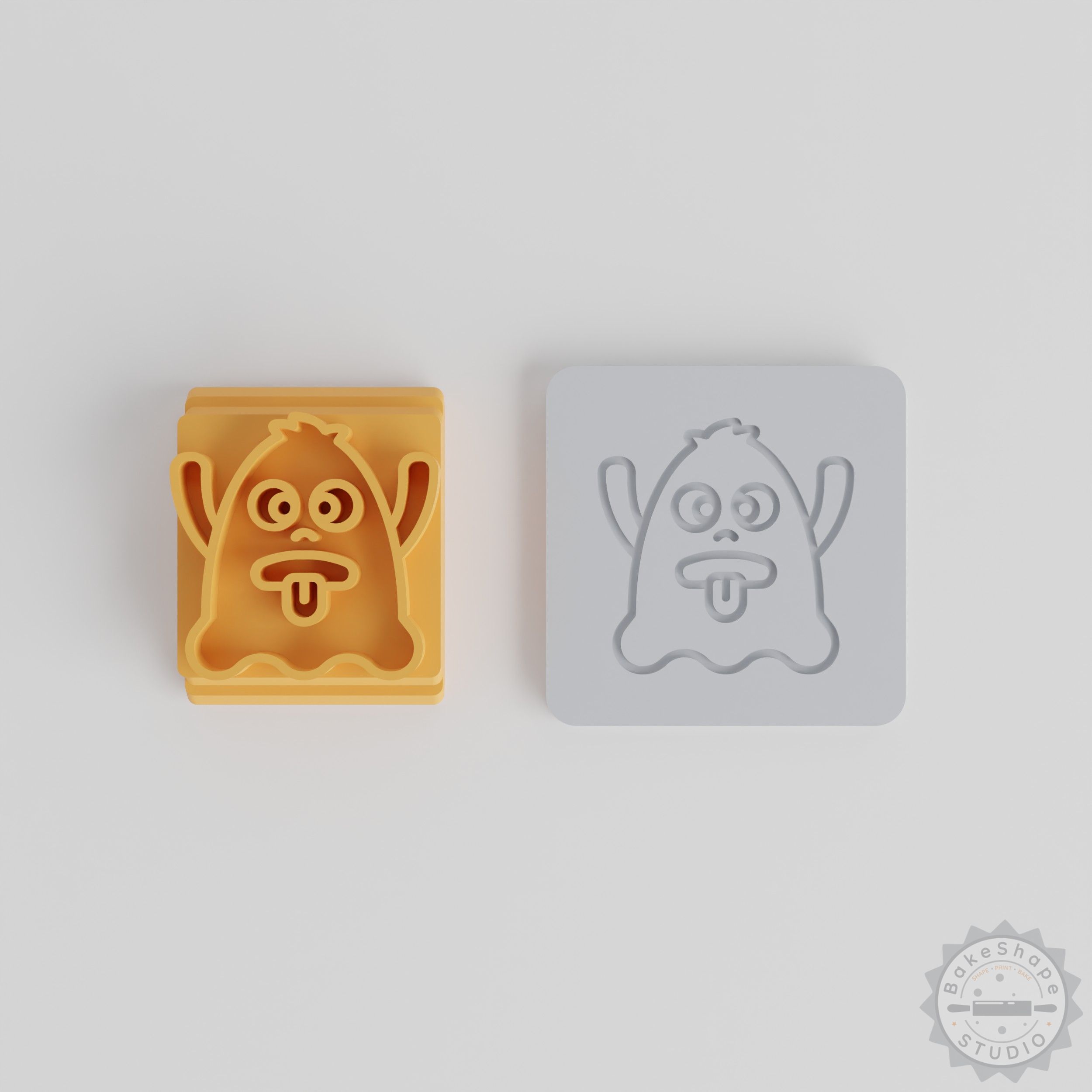Cartoon Monster Stamp Set, Clay Cookie Fondant Tool, 5 Sizes
