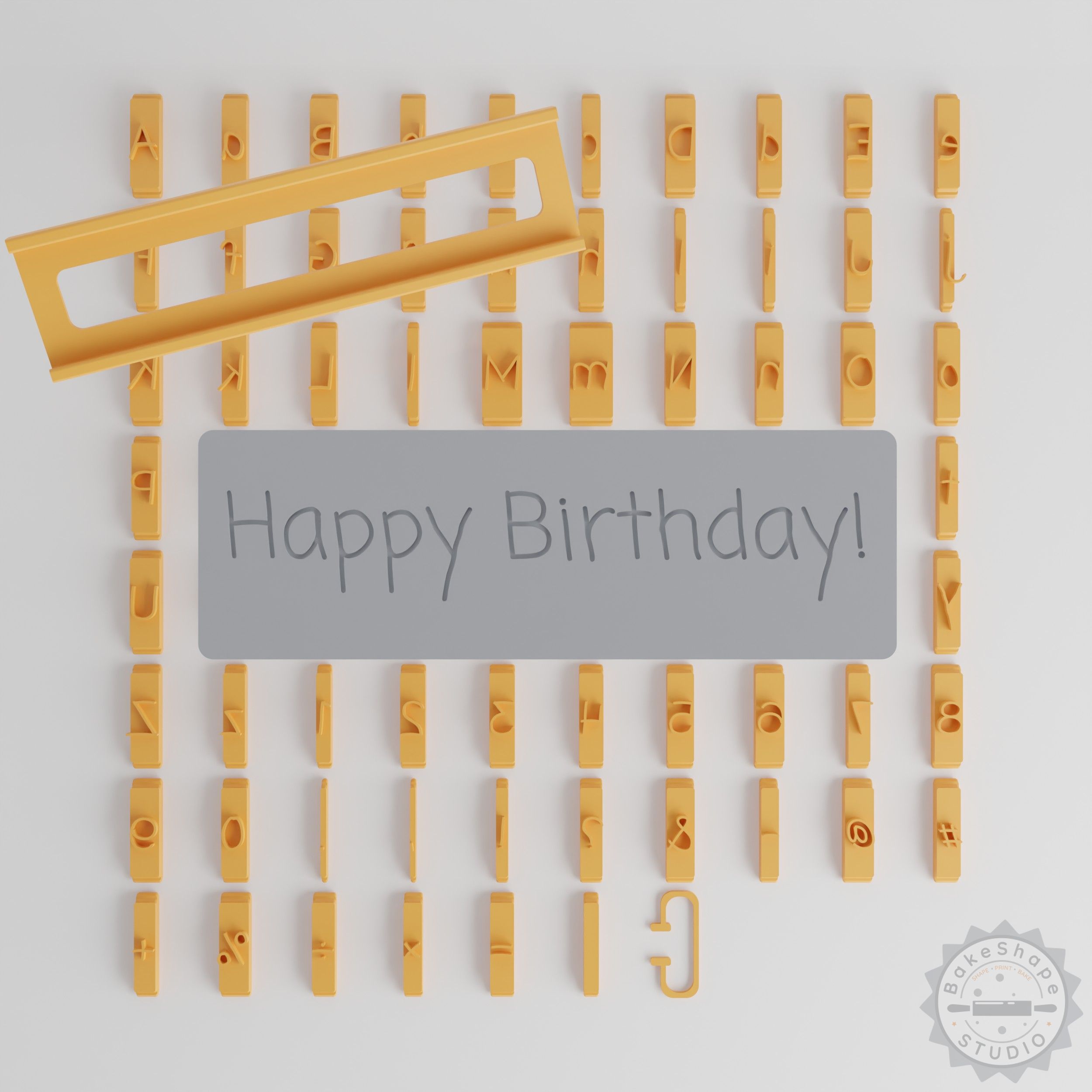 Coming Soon Font Tiles Set, 1/2" Size, 80-Piece Pack for Clay, Cookies, Fondant