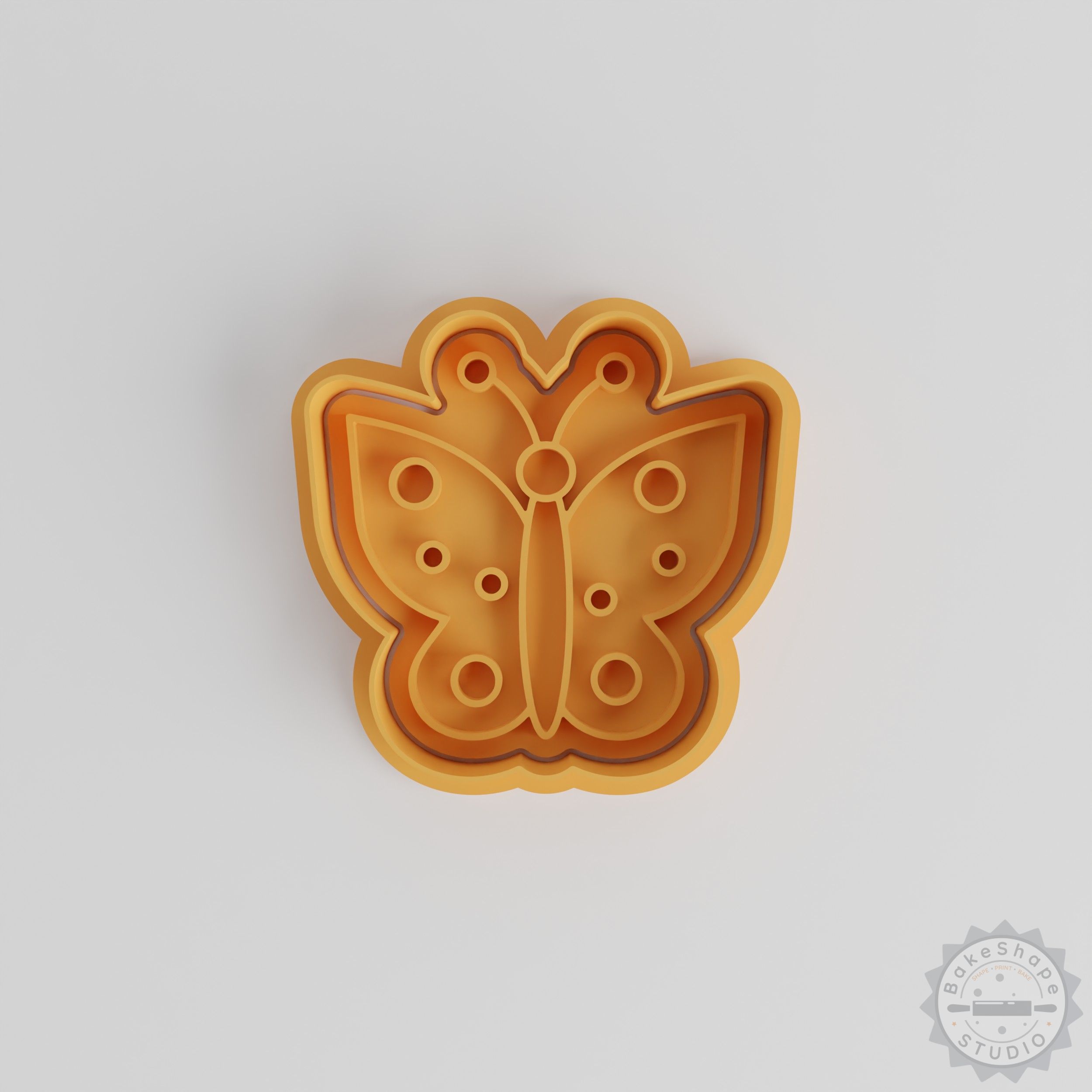 Butterfly Shape Cutter and Stamp Set, 6-Piece Cookie and Fondant Set for S/M/L Designs
