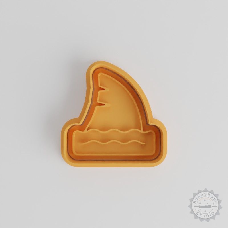 Shark Fin Ocean Cookie Cutter & Stamp Set, 6 Pieces, Perfect for Cookies & Fondant, Includes S/M/L Sizes