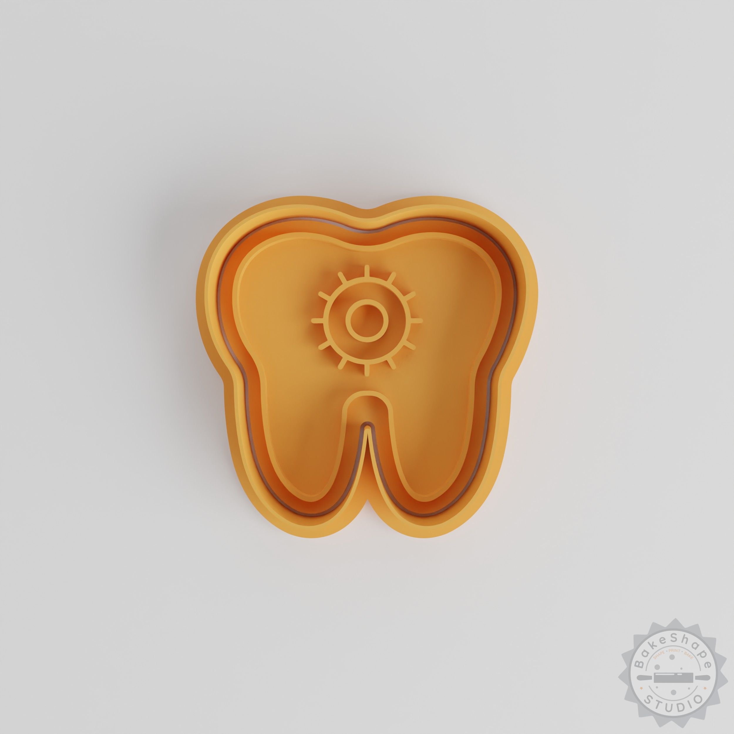 Dental Care Cookie Cutter and Stamp Set, Perfect for Cookie and Fondant Designs, 6 Pieces, S/M/L Sizes