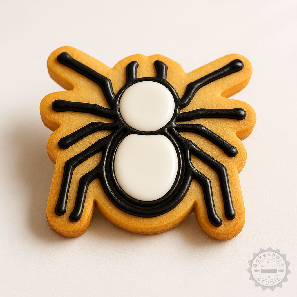 Tarantula shape cutter and stamp set STL for 3D printing cookies and fondant decorations