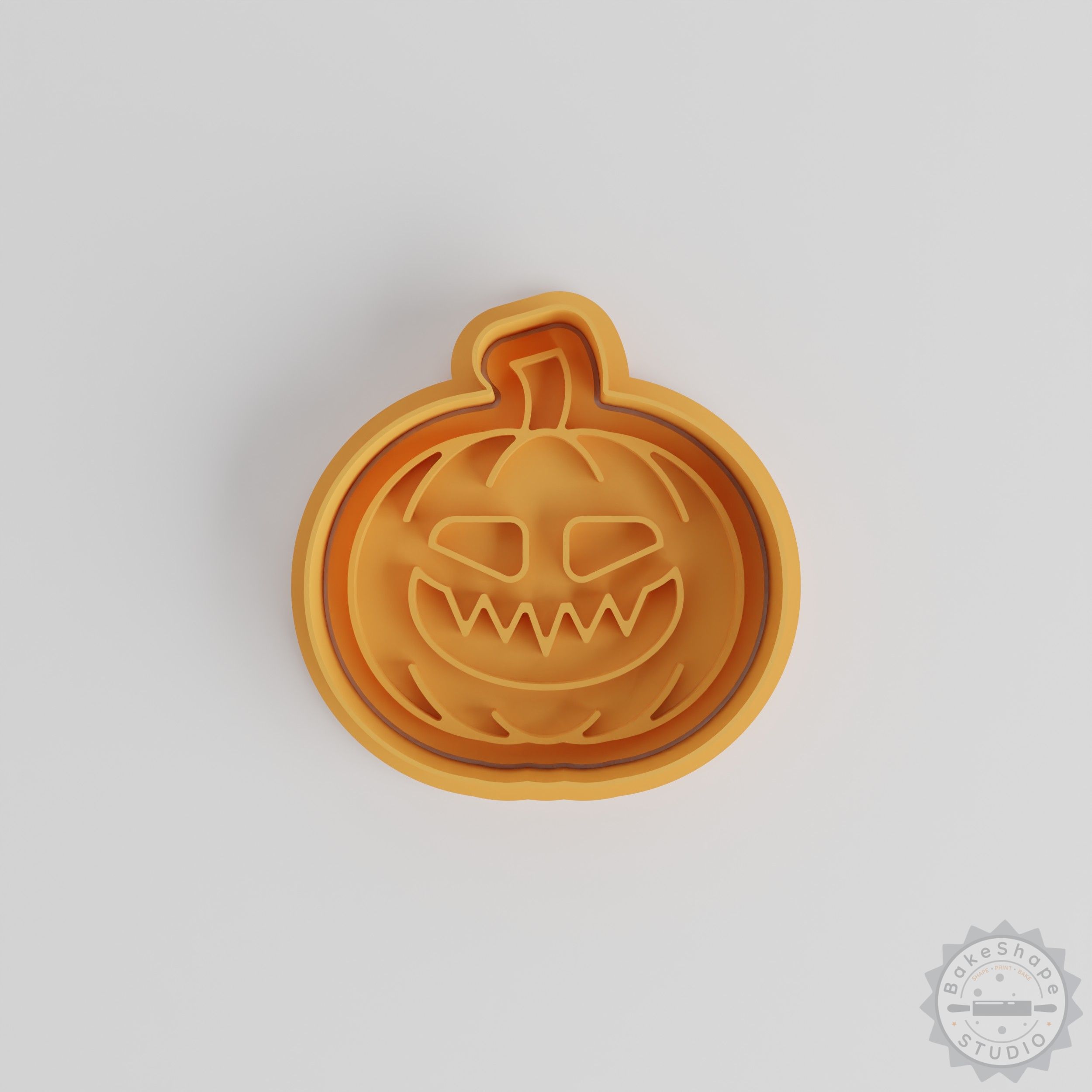 Evil Pumpkin Halloween Cookie Fondant Cutter & Stamp Set, 6-Piece, 3 Sizes