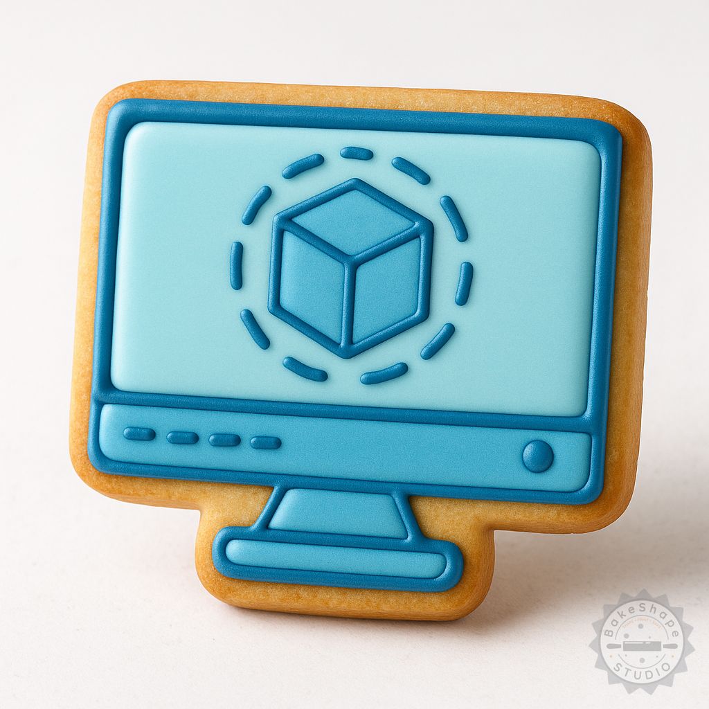 3D modeling shape cutter and stamp set cookie cutter and fondant tool STL for 3D printing