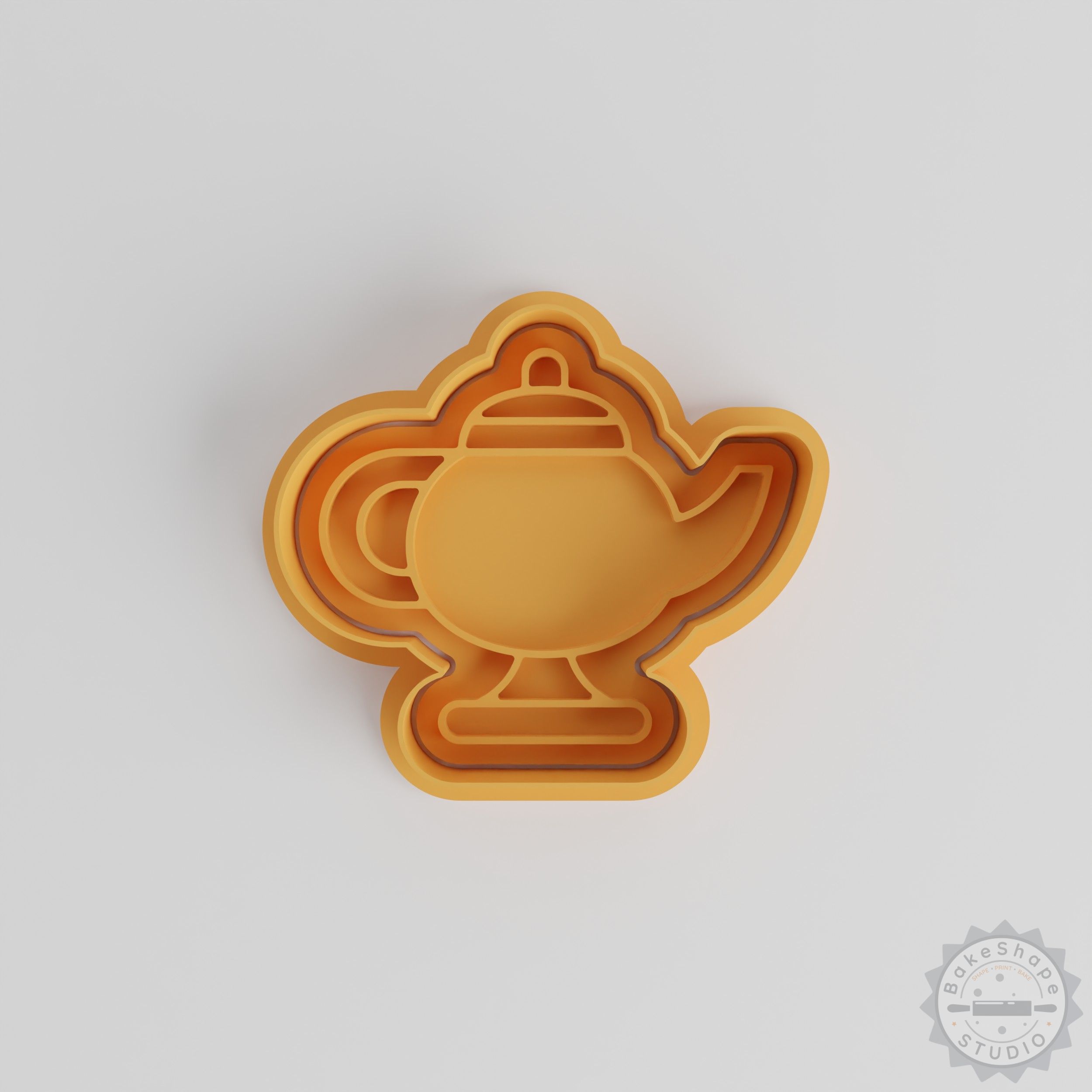 Magic Lamp Cookie Shape Cutter and Stamp Set, 6-Piece, Genie Lamp, Perfect for Cookies and Fondant, 3 Sizes