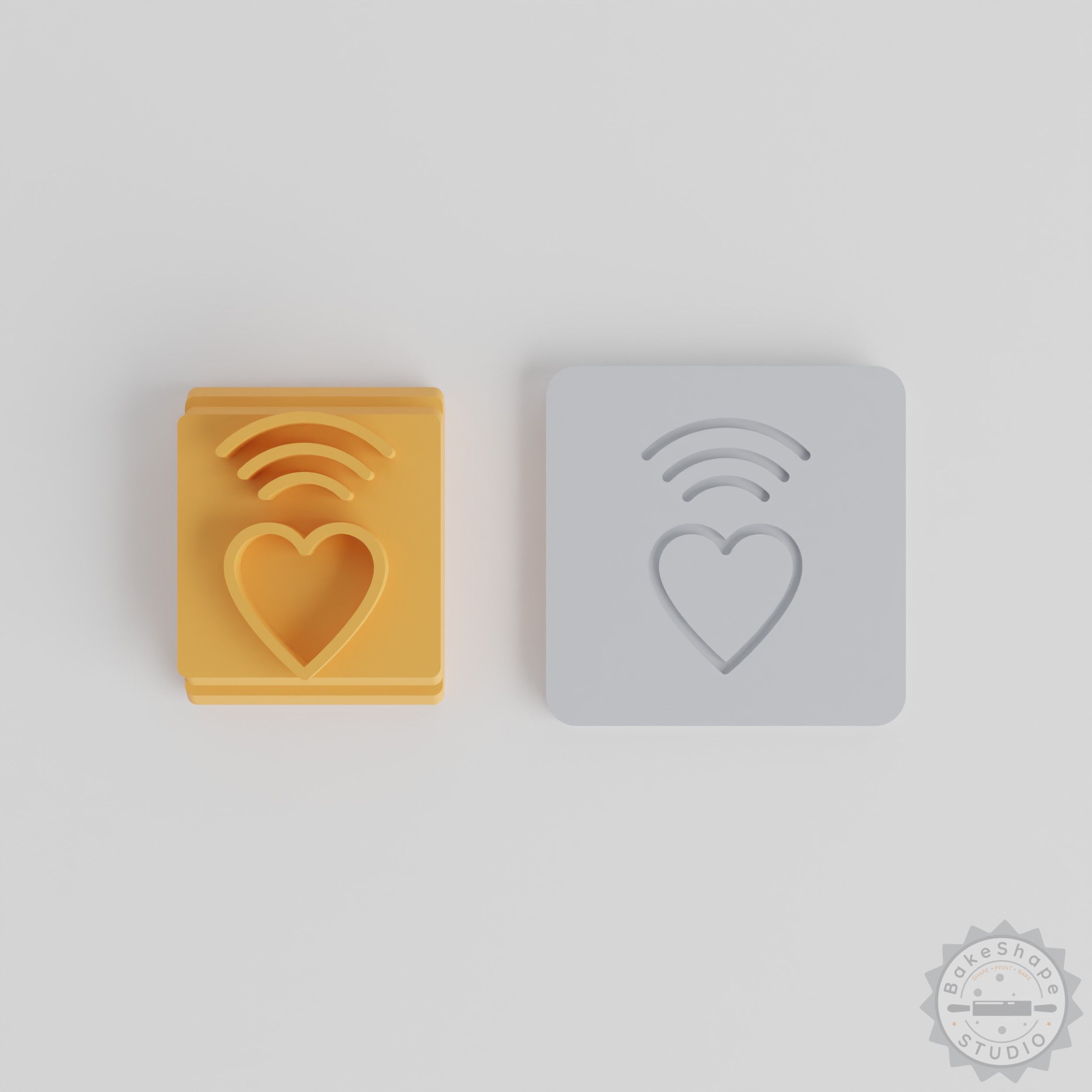 Heart Stamp Tile Set, 5 Sizes for Clay, Cookies, Fondant, Valentine's, Romantic Crafts