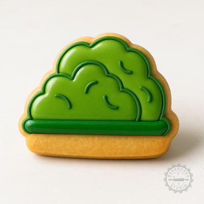 Decorated example 1 of Bush Shape Cutter and Stamp Set, 6-Piece, Perfect for Cookies and Fondant, Small/Medium/Large