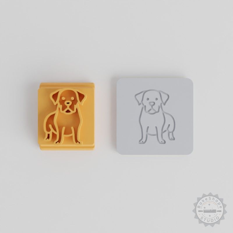 Rottweiler Stamp Tile Set, 5-Piece with Varied Motif Sizes for Clay, Cookies, Fondant