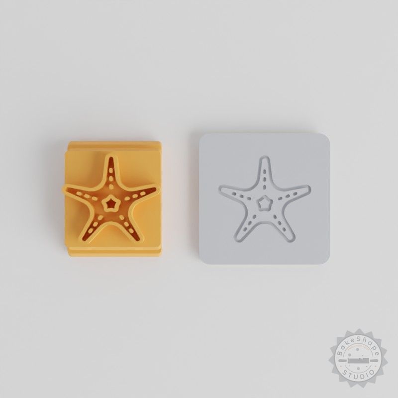 Starfish Stamp Tile Collection, 5 Sizes for Clay, Cookies & Fondant