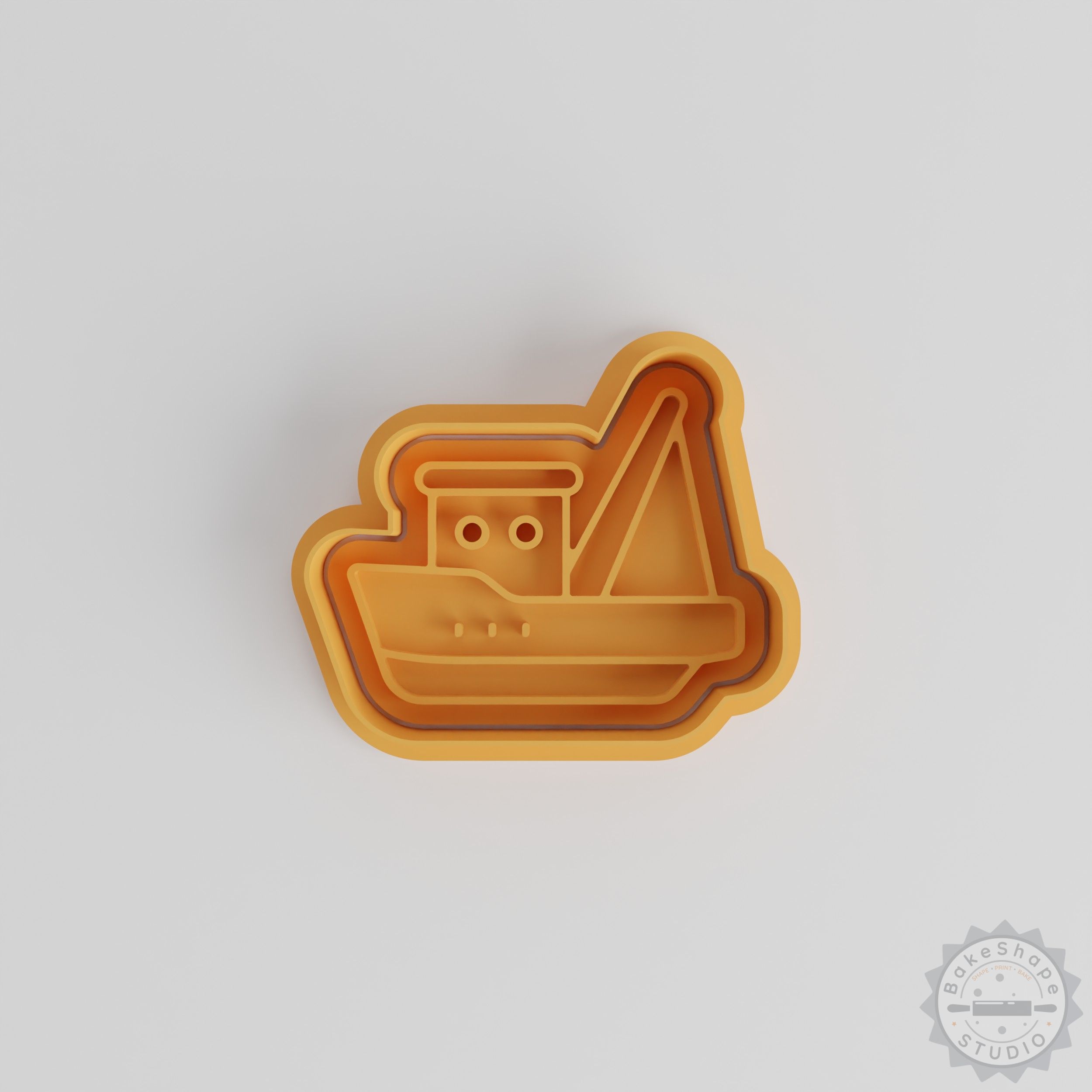 Fisherman Boat Cookie Cutter Set, 6 Piece Fishing Vessel Fondant Cutter & Stamp, S/M/L Sizes