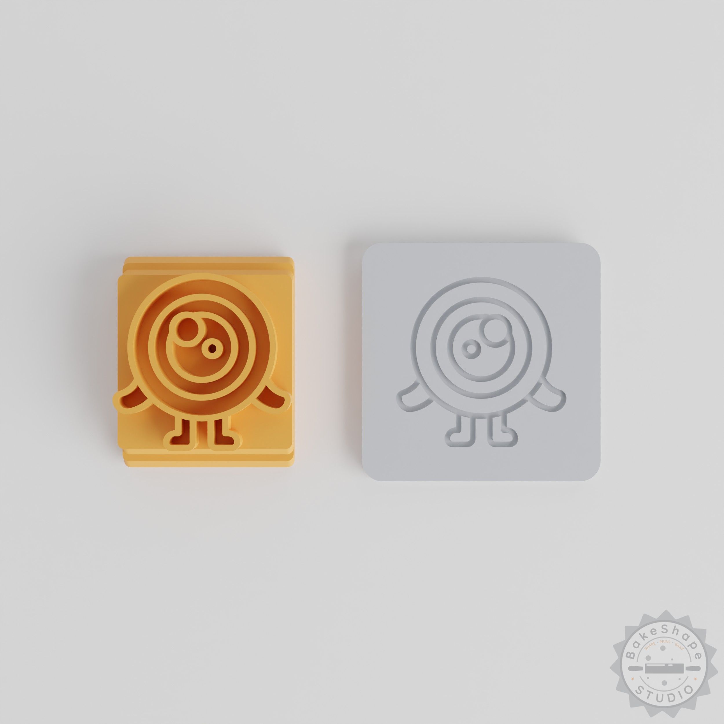 Large Eye Monster Stamp Set, Cookie and Clay Stamping, 5 Motif Sizes