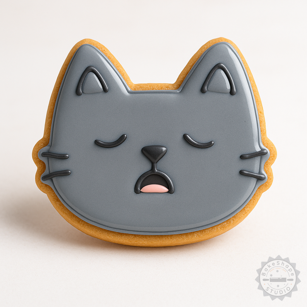 Decorated example 1 of Tired Shape Cutter and Stamp, 6-Piece Set for Cookies and Fondant, Includes S/M/L Sizes