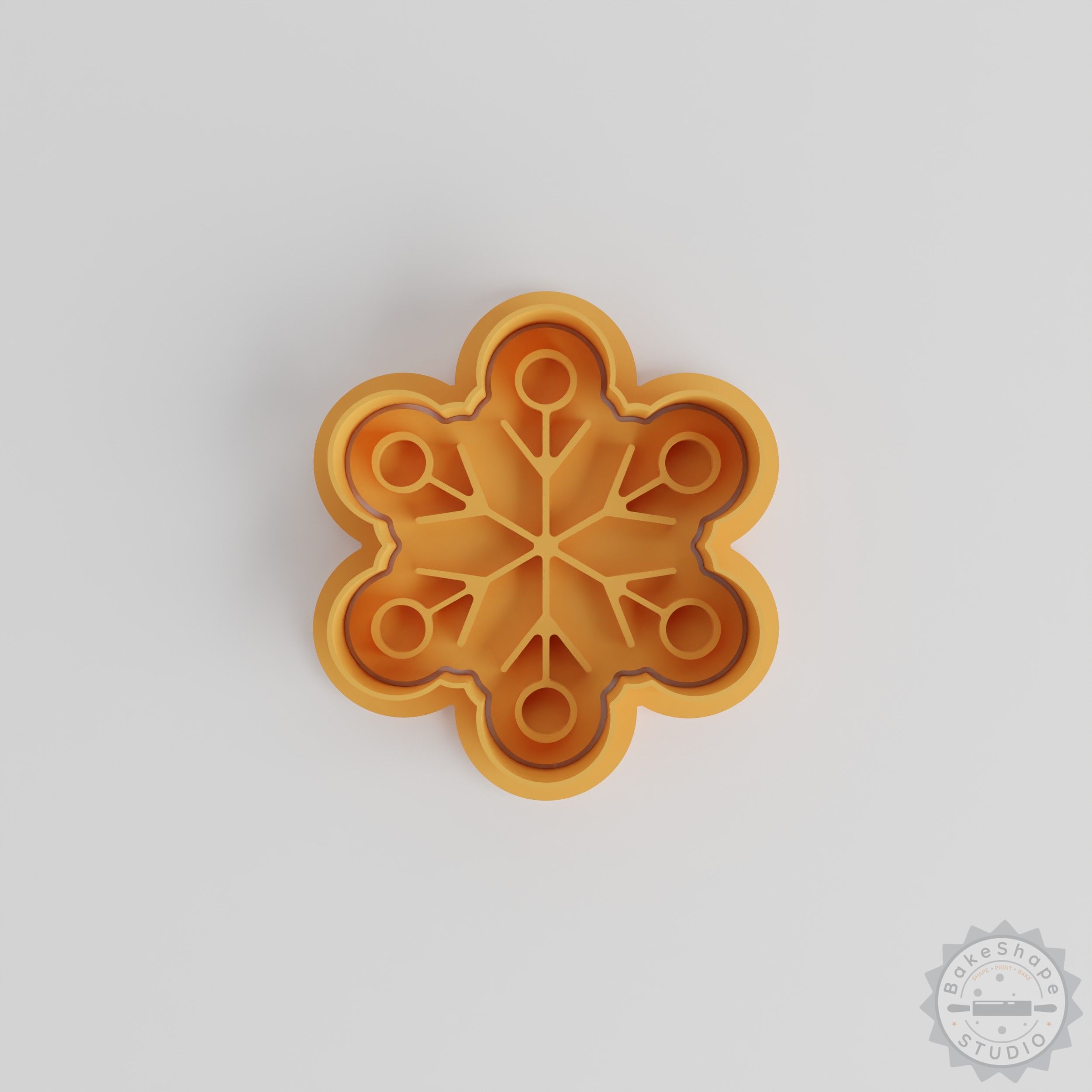 Snowflake Cookie Cutter and Stamp Set, 6-Piece, Winter Holiday Baking Decoration
