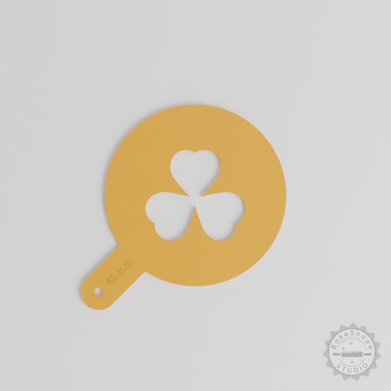 Clover Art Stencil, 5 Motif Sizes, for Decor & Painting, Compatible with Cocoa, Glitter, Latte Art