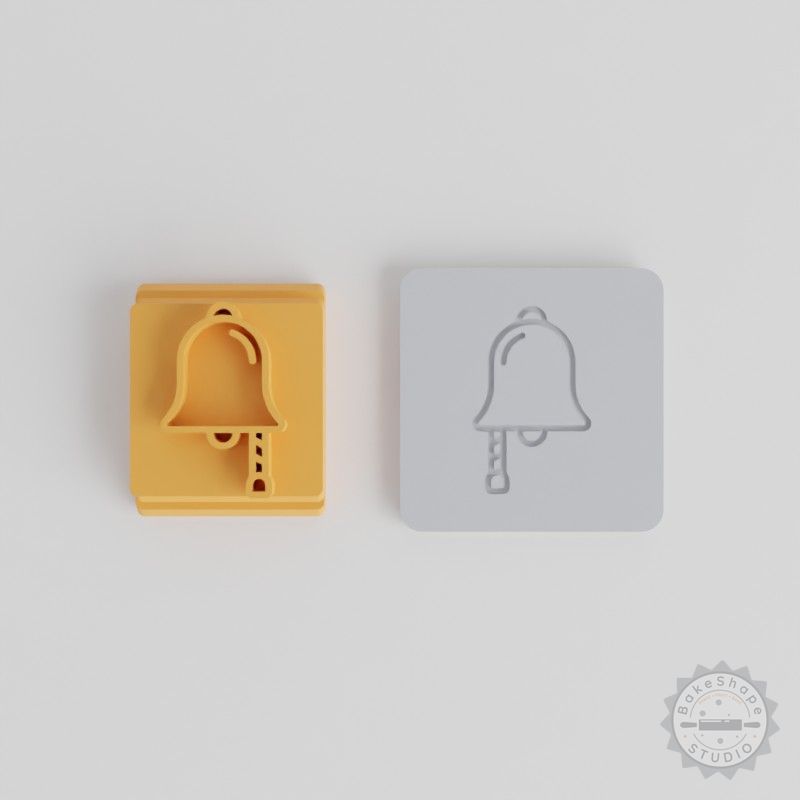 Ship Bell Stamp Tile Set for Clay, Cookie, Fondant, Soft Materials, 5 Pieces