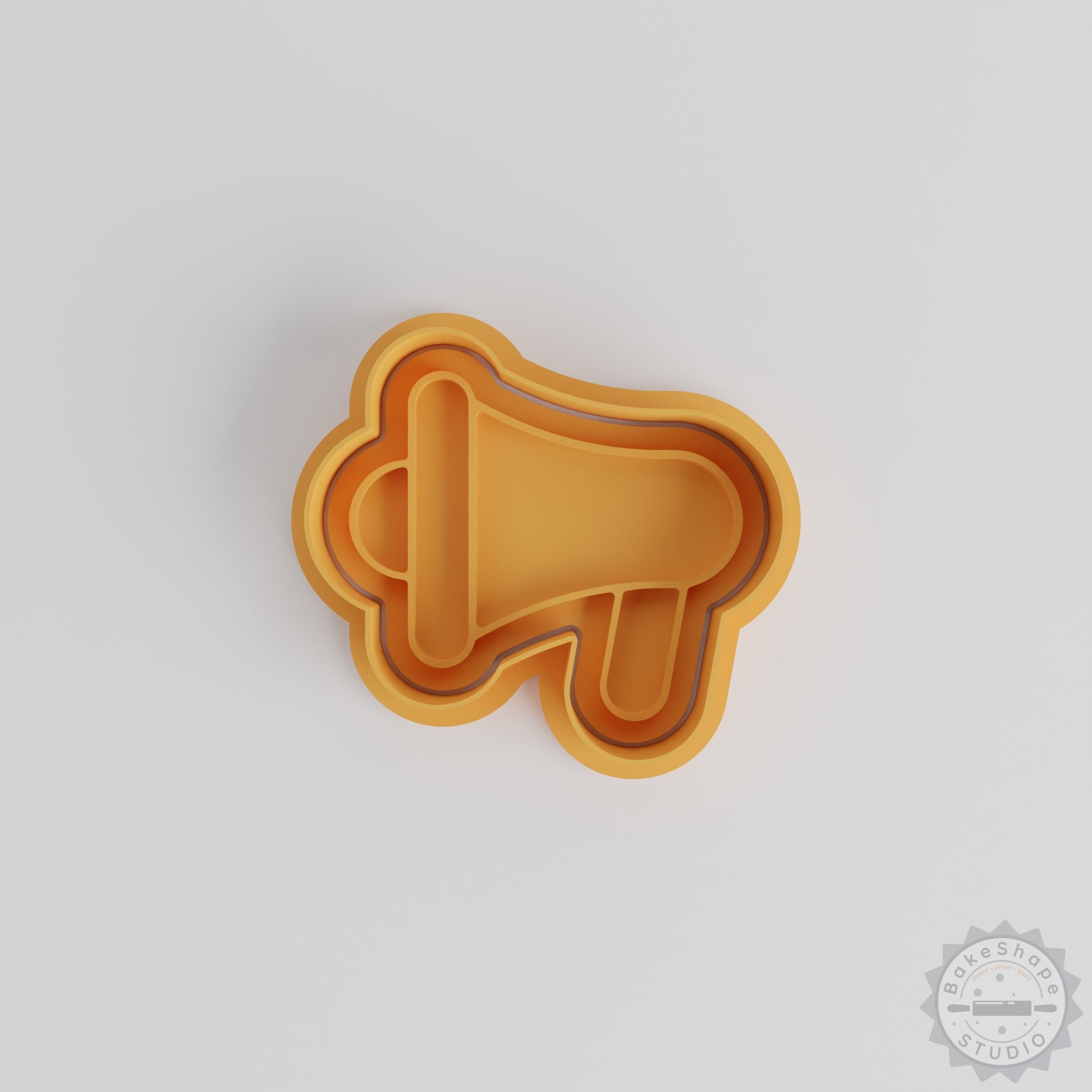 Bullhorn Cutter and Stamp Set, Perfect for Cookies and Fondant, Includes S/M/L Sizes, 6-Piece Audio Projector Set