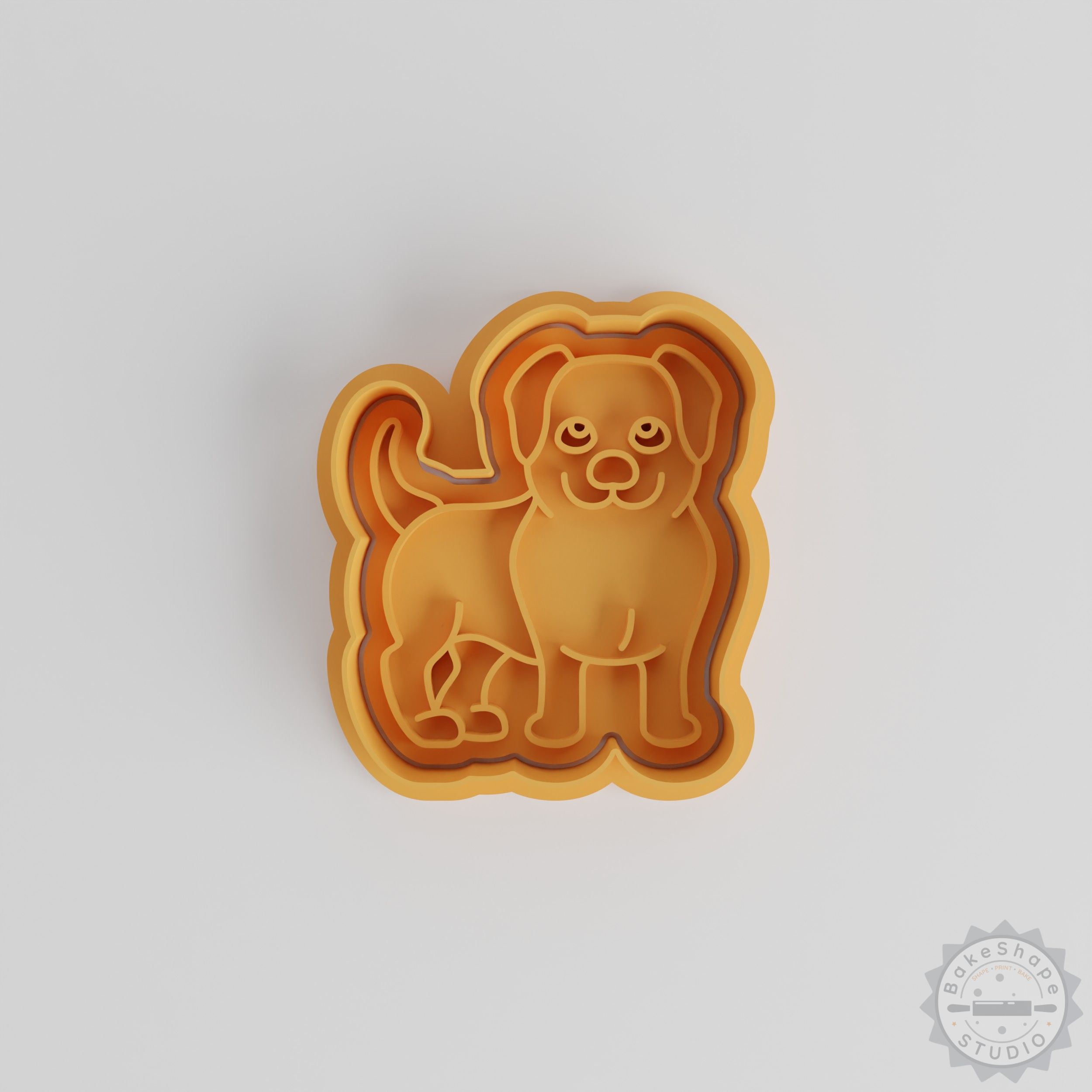 Labrador Cookie Cutter & Stamp Set, Dog Shape, 6-Piece, S/M/L, Perfect for Baking & Fondant