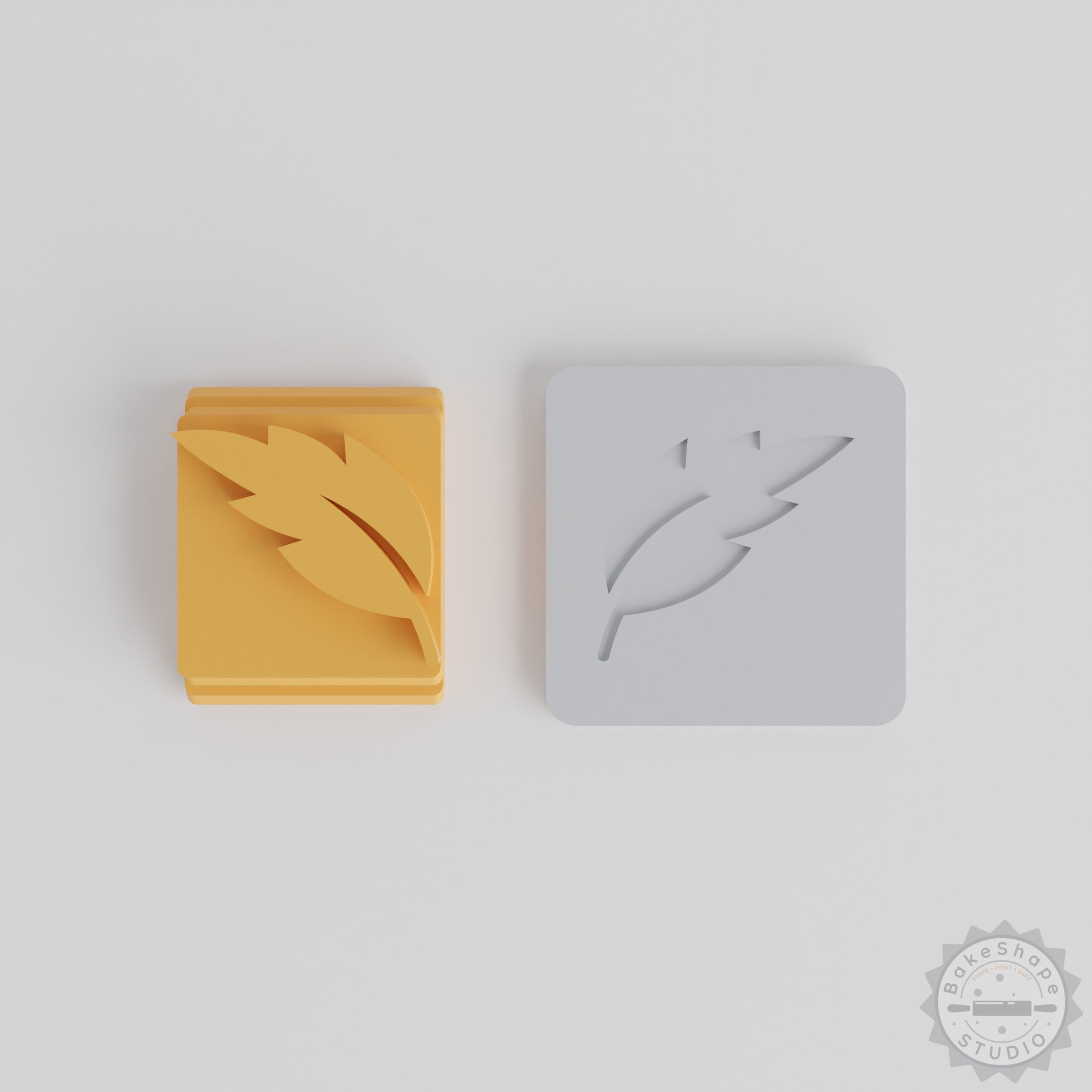 Leaf Stamp Tile Set, 5 Sizes for Clay, Cookies, Fondant, Nature Motif