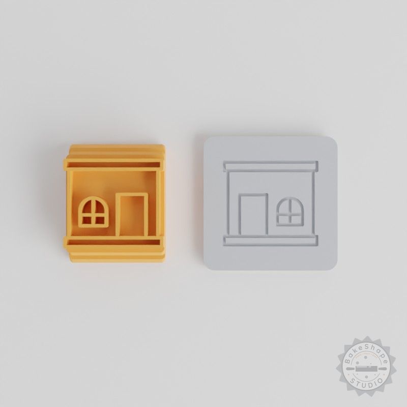 House Stamp Tile Set, 5 Motif Sizes, Perfect for Clay, Cookies, Fondant