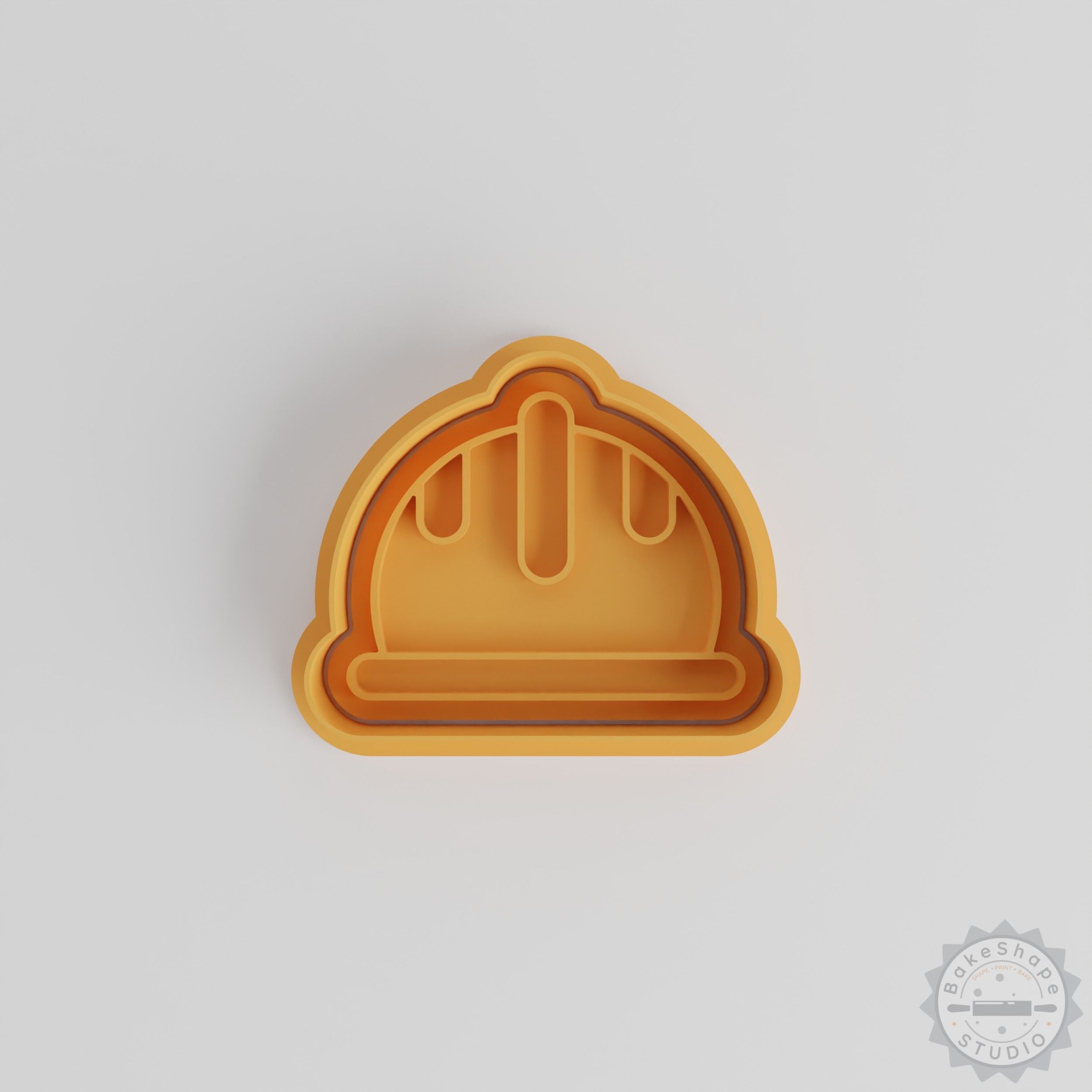 Hard Hat Cookie Cutter Set, Safety Helmet Shape Stamp, 6-Piece, S/M/L Sizes for Cookies, Fondant