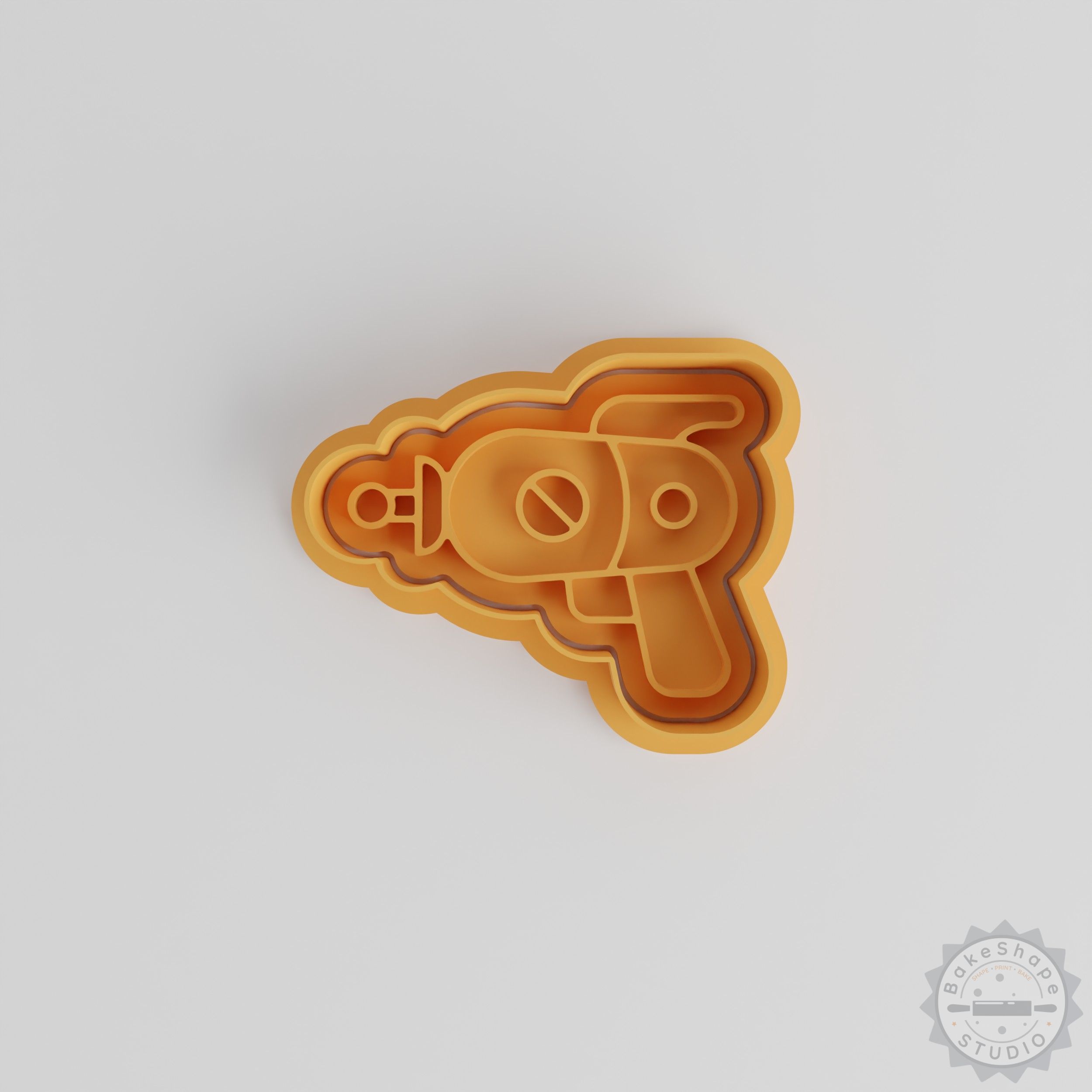 Space Themed Ray Gun Cookie Cutter and Stamp Set, 6-Piece, S/M/L Sizes
