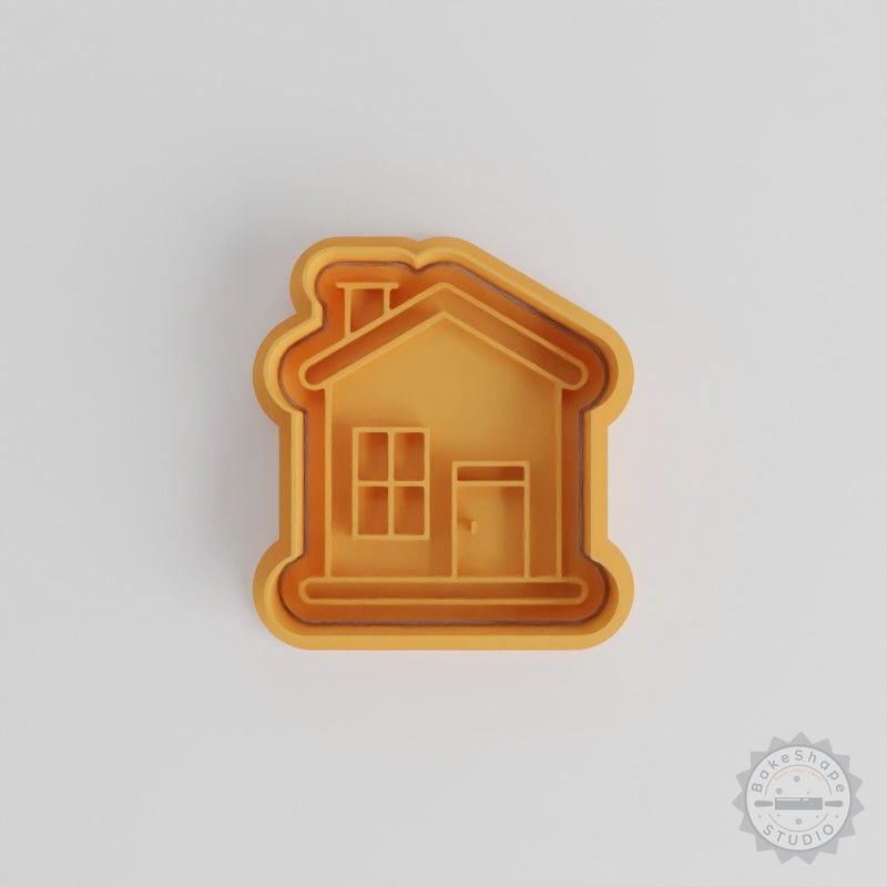 House Shaped Cookie Cutter and Stamp Set, 6-Piece, Perfect for Cookies & Fondant