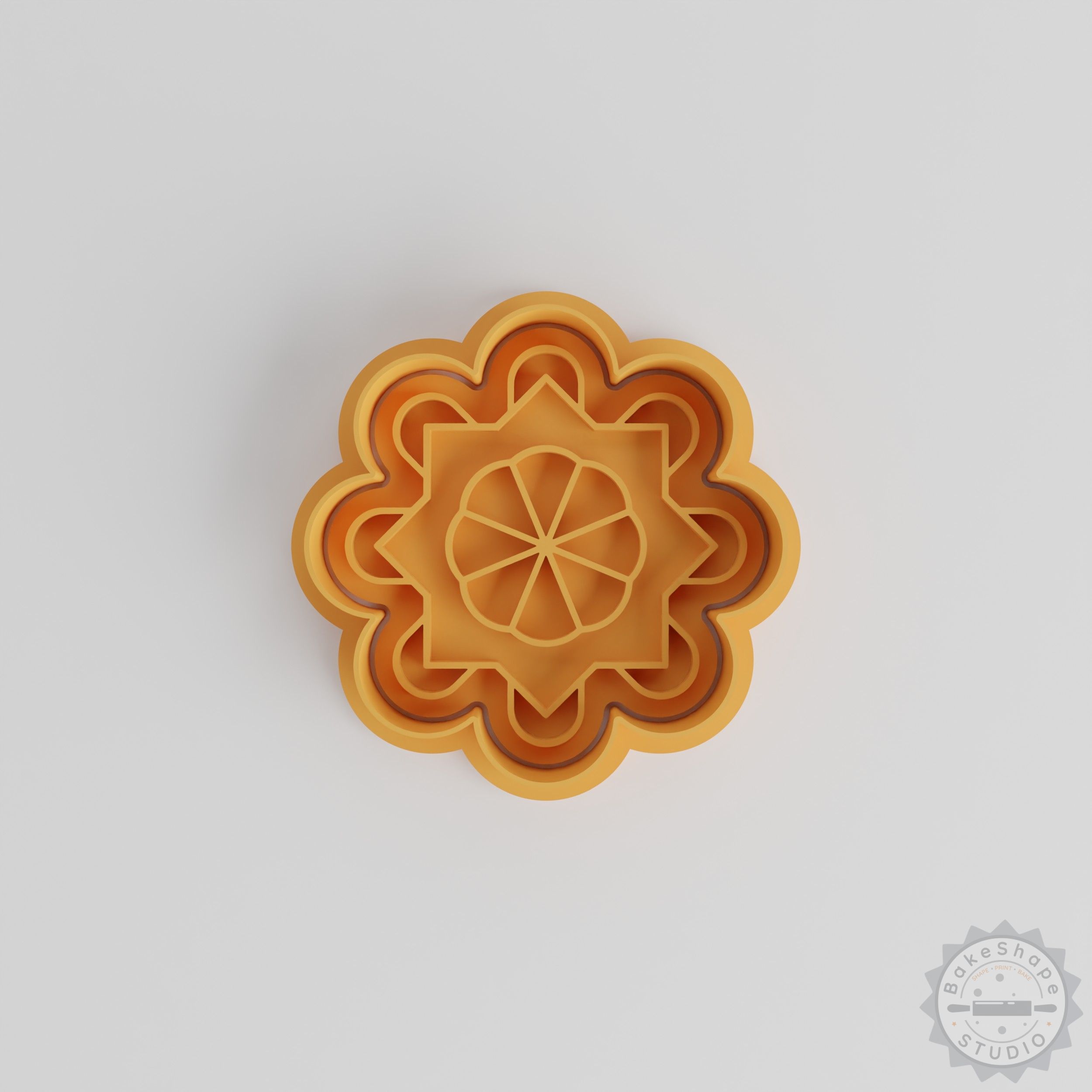 Mandala Cookie Cutter and Stamp Set, Geometric Ethnic Design, 6-Piece, Small Medium Large, Perfect for Cookies and Fondant