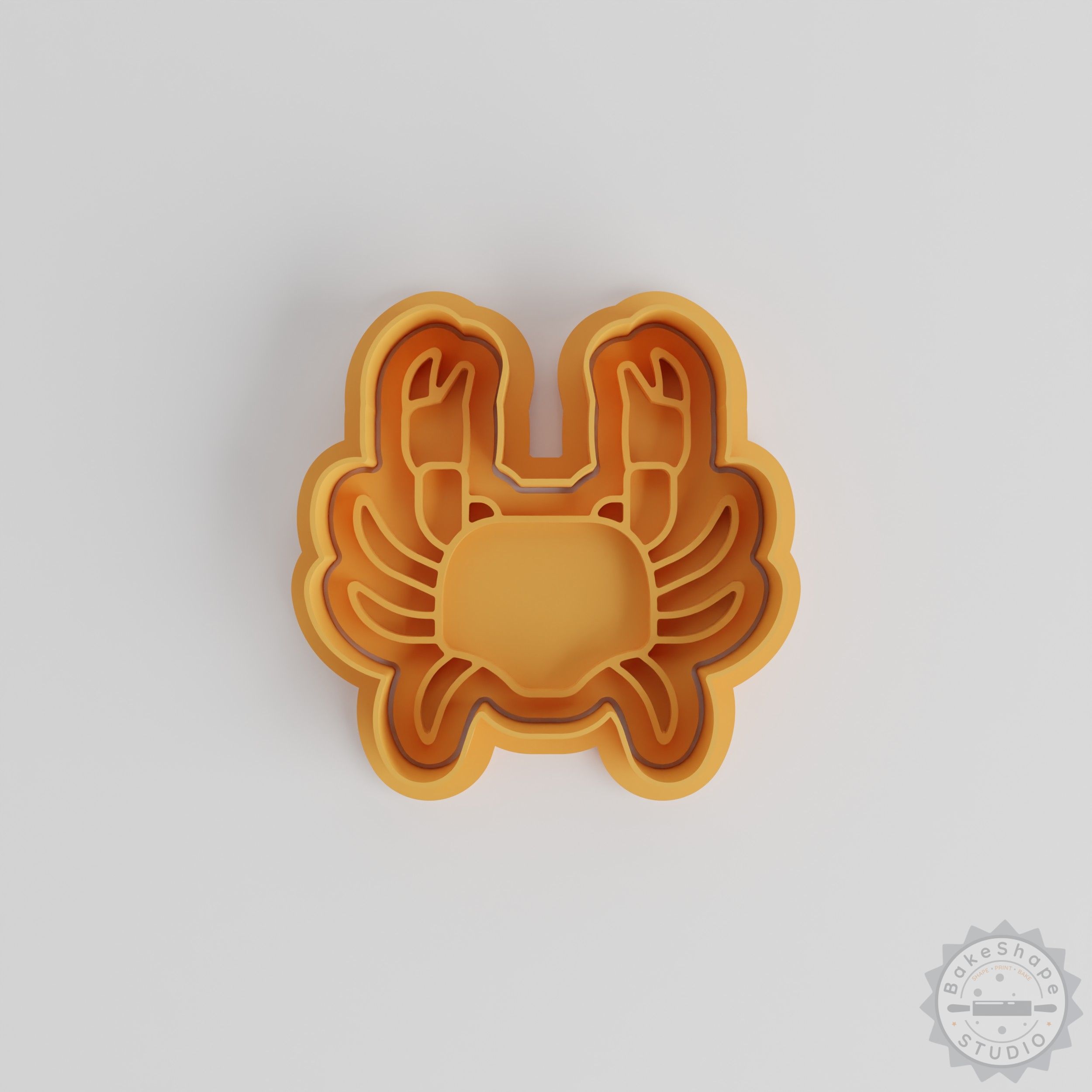 Crab Cookie Cutter and Stamp Set, 6-Piece, S/M/L Sizes, Coastal Crustacean Design for Fondant and Cookies