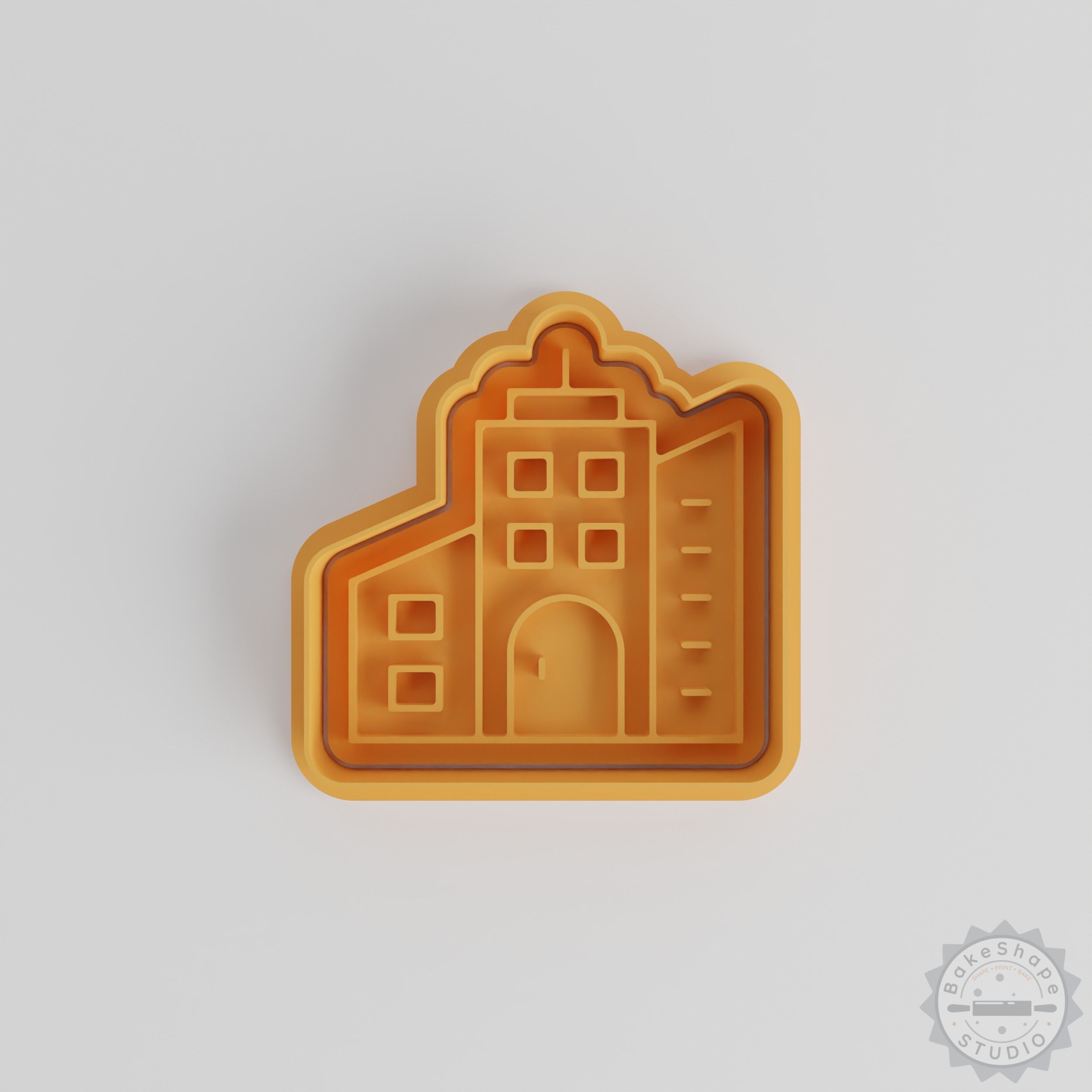 Skyscraper Cookie Cutter & Stamp Set, Urban Skyline Baking Tools, 6-Piece Fondant Decorator Kit, S/M/L Sizes