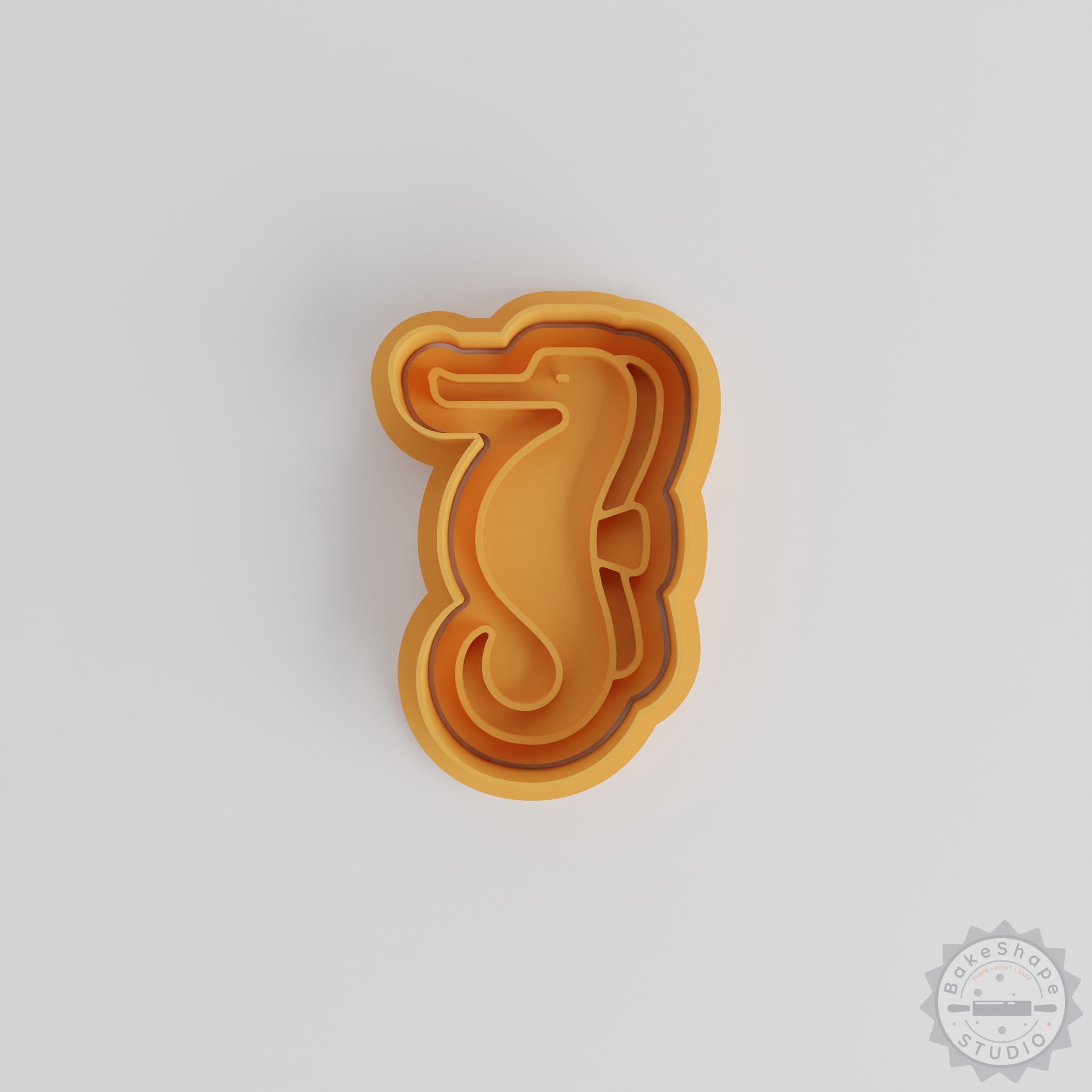 Seahorse Cookie Cutter and Stamp Set, 6-Piece, Ocean Marine Animal Shapes, S/M/L Sizes