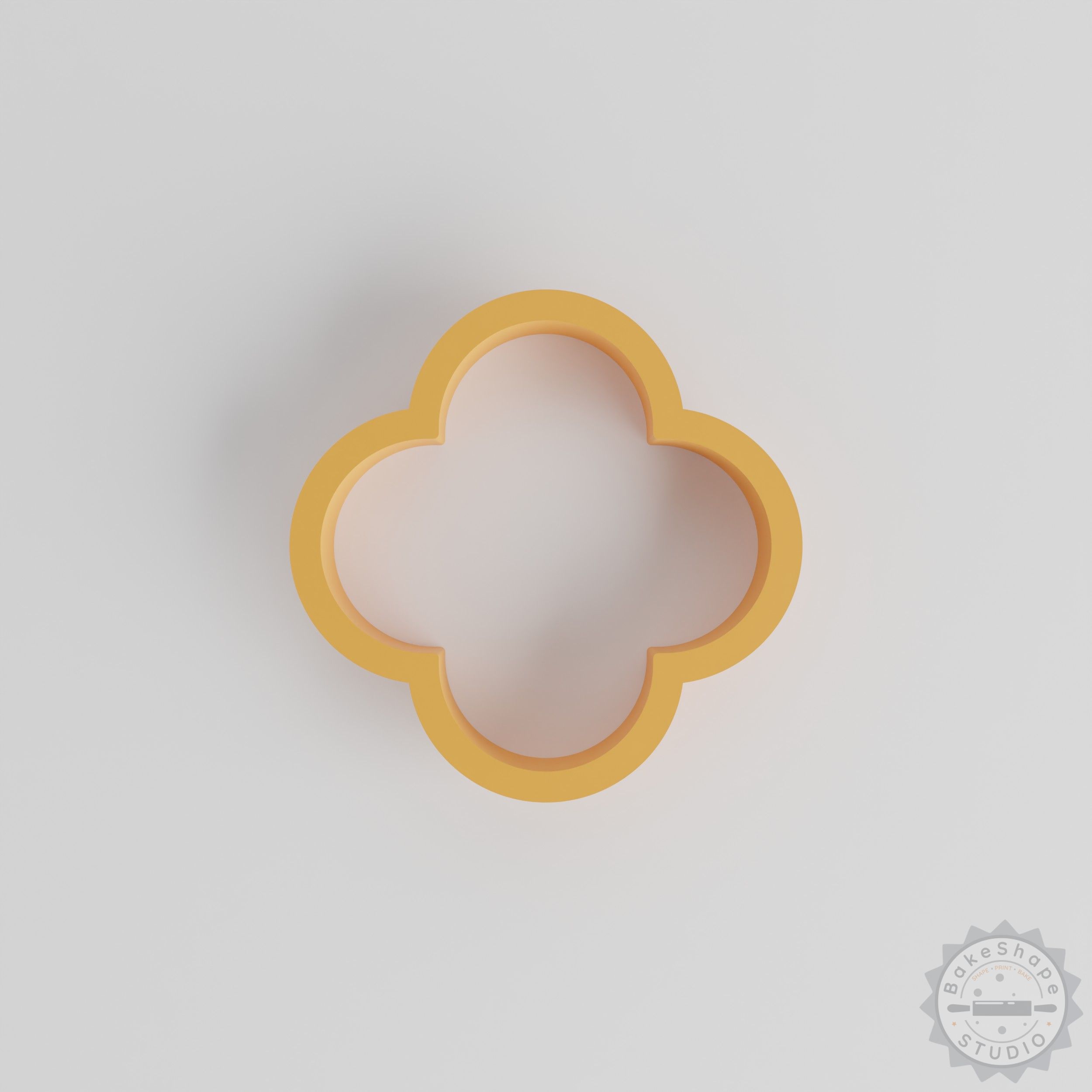 Quatrefoil geometric shape cutter set STL for 3D printing with multiple sizes