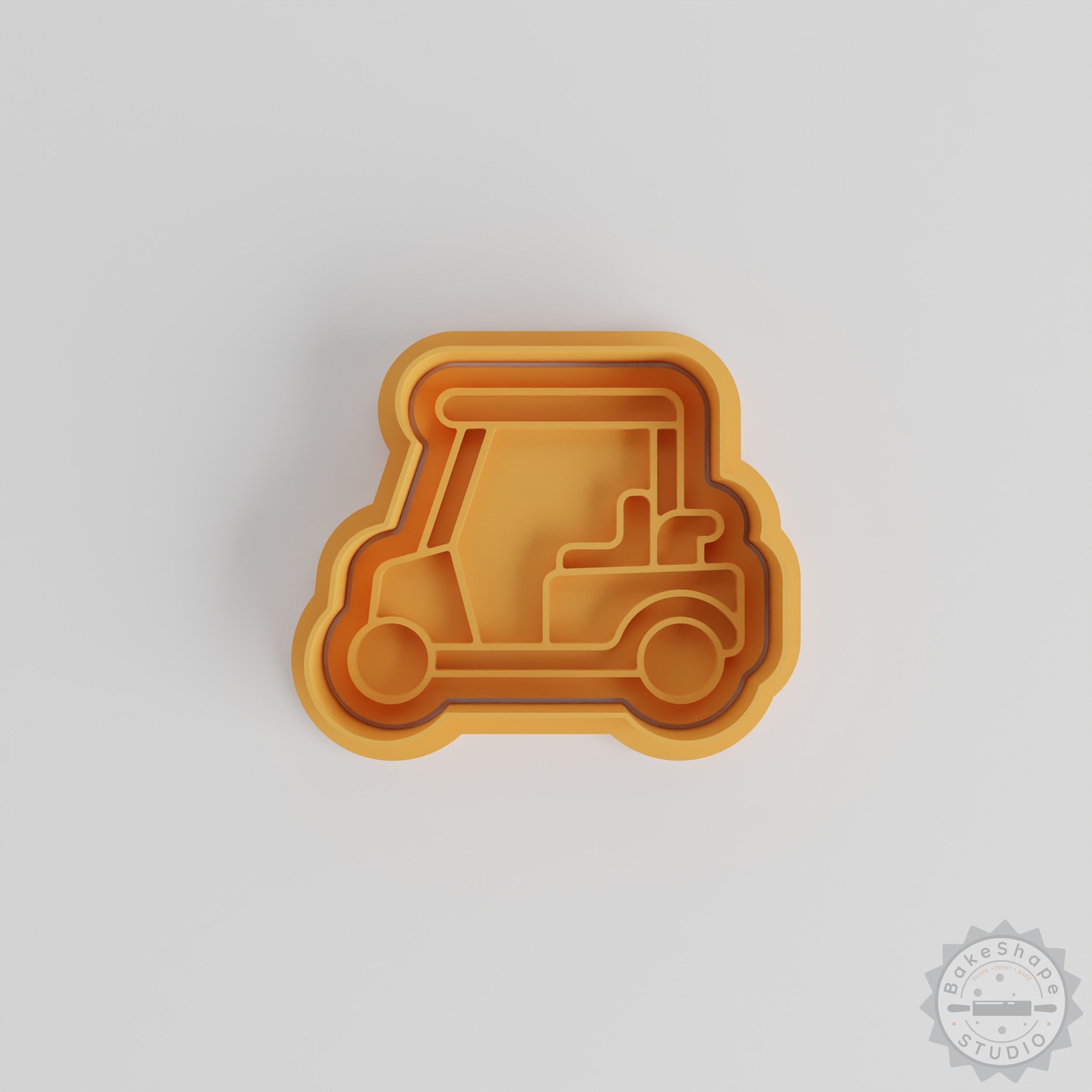Golf Caddy Cookie Cutter and Stamp Set, 6-Piece Fondant Decorating Kit, S/M/L Sizes
