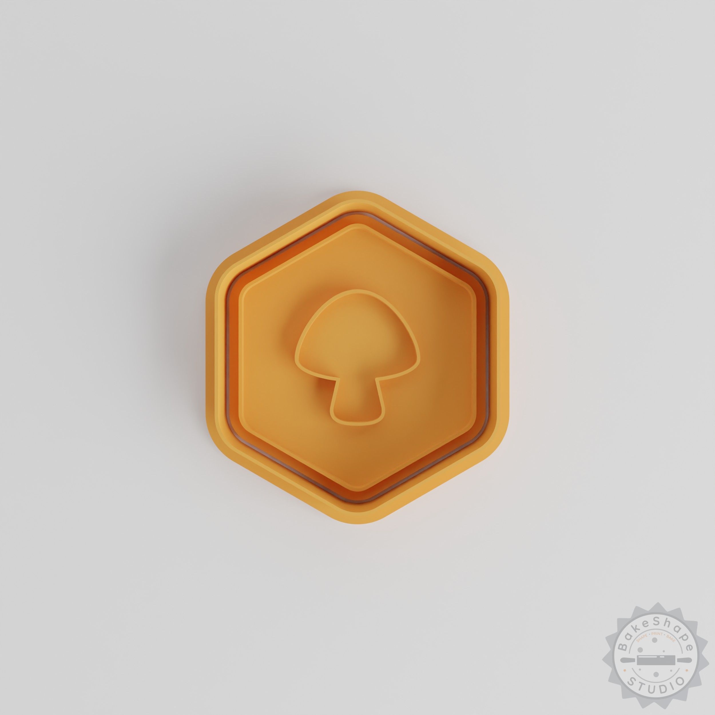 Mushroom Shape Cutter and Stamp Set, Perfect for Cookies and Fondant, 3 Sizes