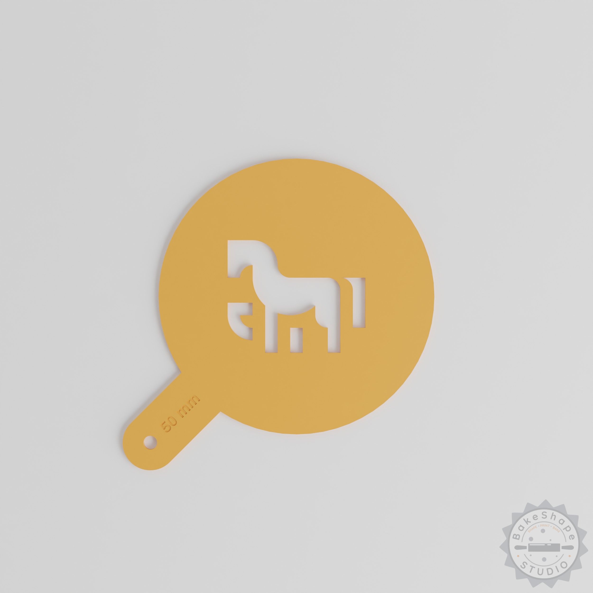 Horse Stencil Set, 5 Sizes, Art & Cake Decoration, Compatible with Cocoa, Sugar, Glitter, Paint